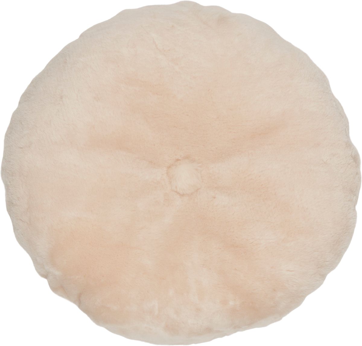 Lammeskindspude | Moccasin | Dobbeltsidet | Ø45 cm