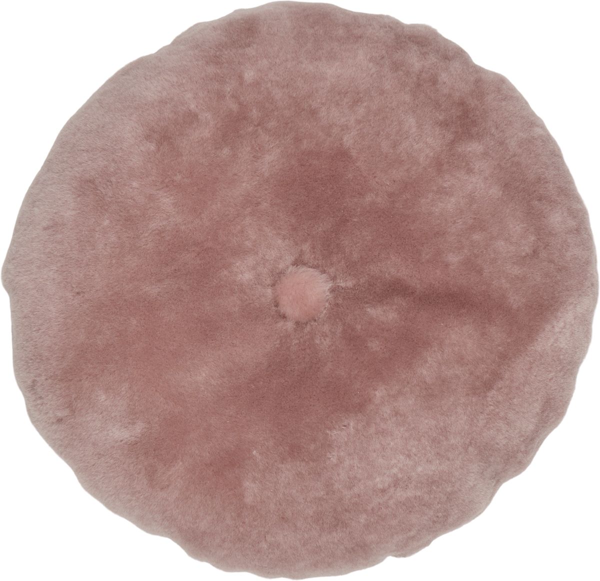 Lammeskindspude | Moccasin | Dobbeltsidet | Ø45 cm