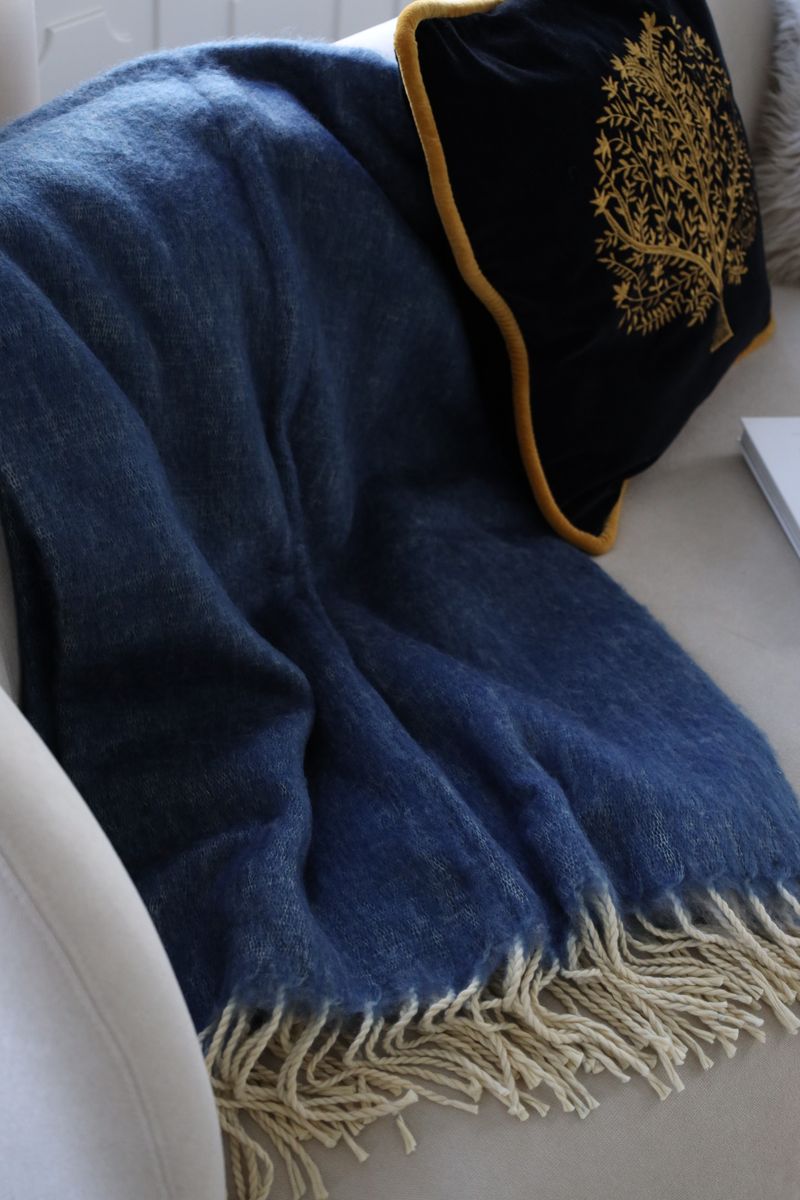 Uldplaid | Mohair | Double Face | New Zealand | 130x170 cm