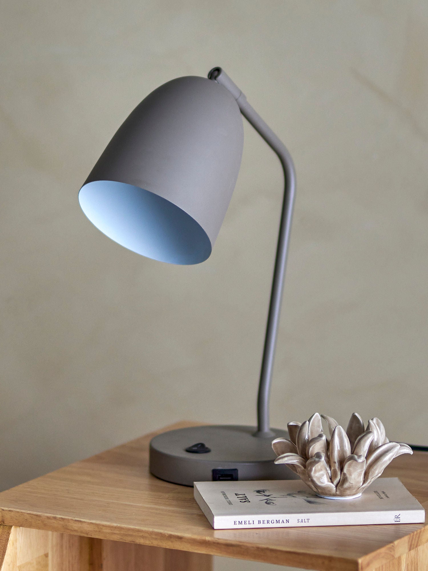 Bloomingville Lemar Bordlampe, Grå, Metal