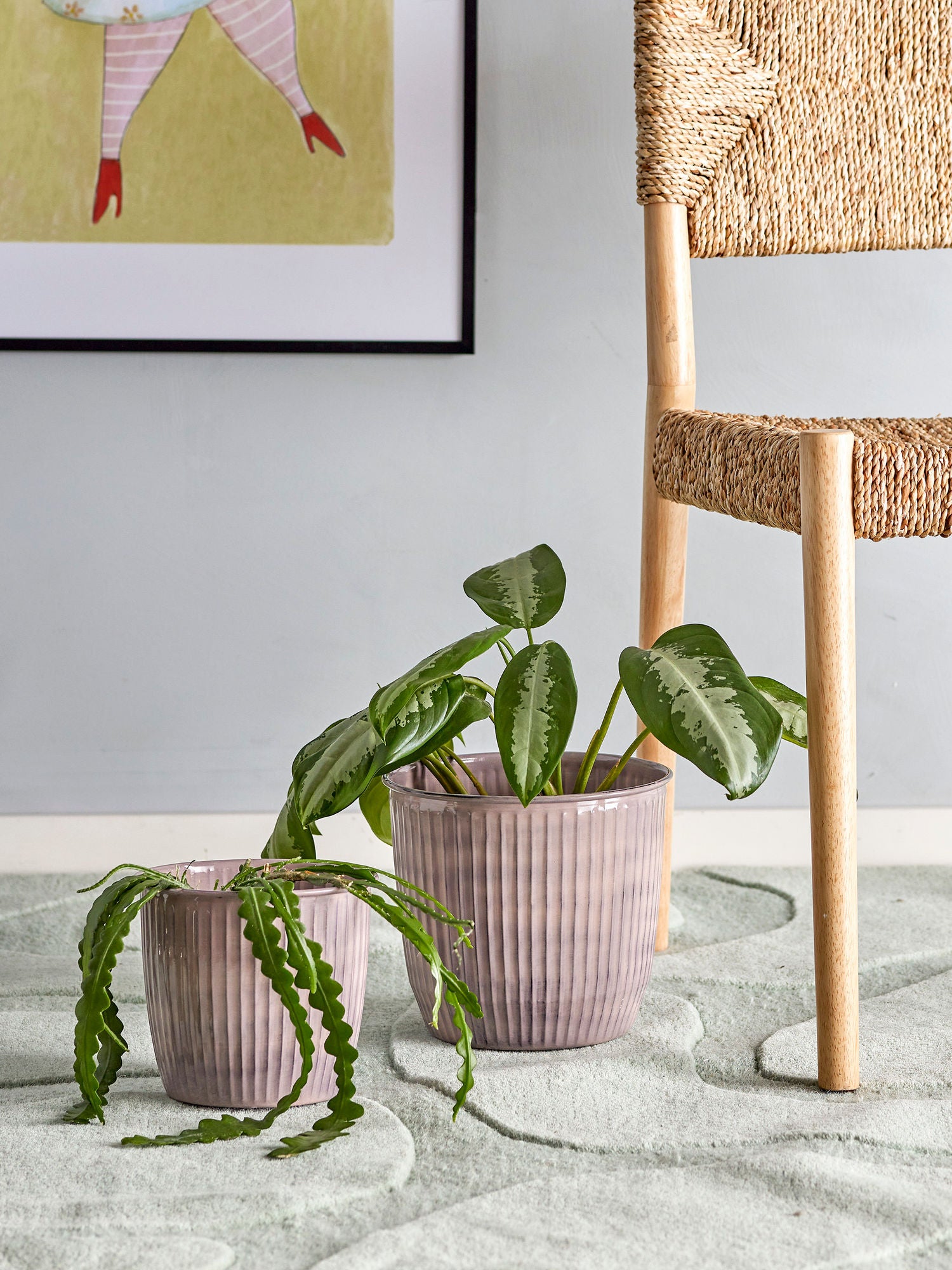 Bloomingville Kenzie Urtepotteskjuler, Rosa, Metal