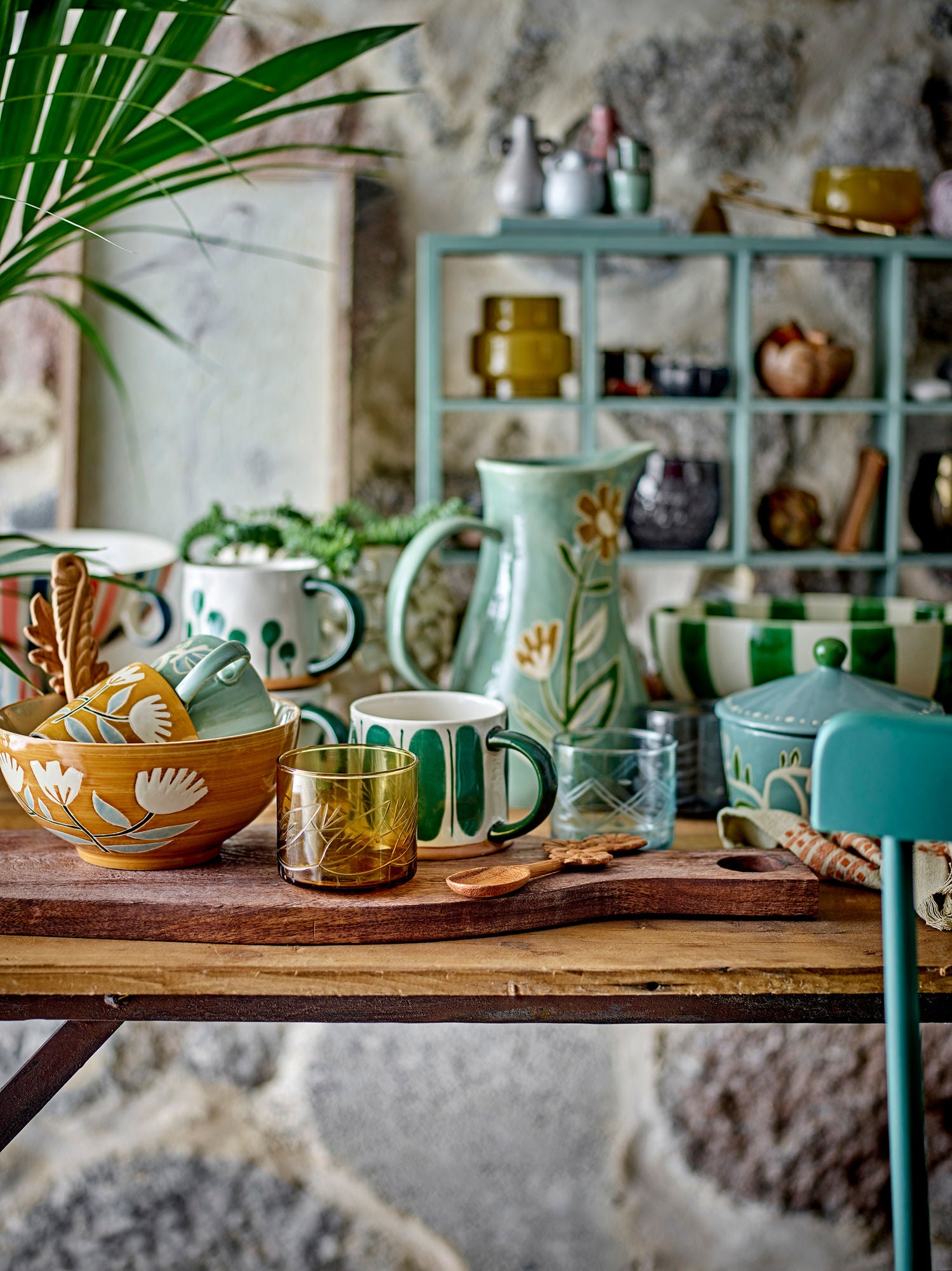Creative Collection Linora Krus, Grøn, Stentøj