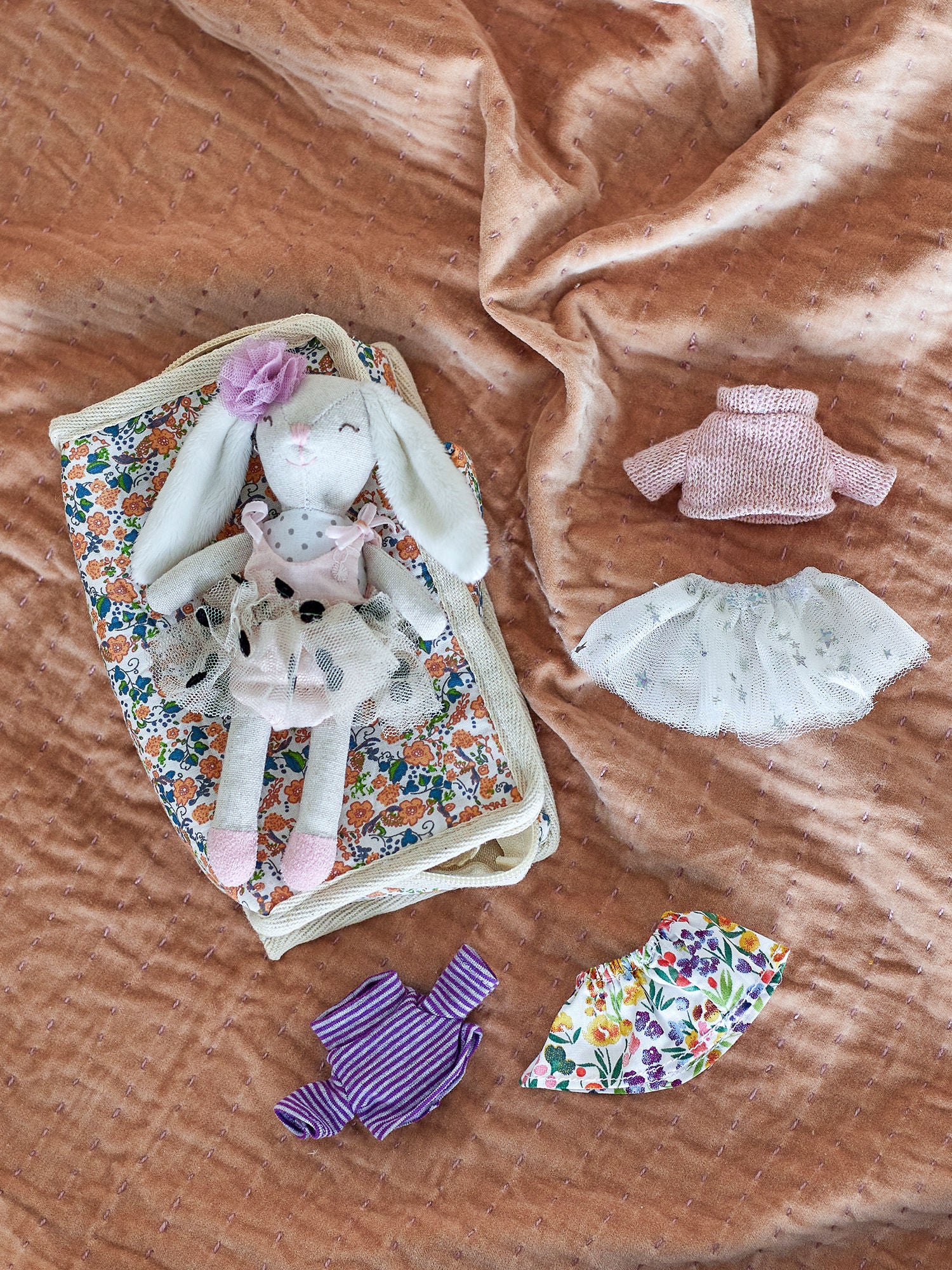 Bloomingville MINI Milly Dukke, Brun, Polyester