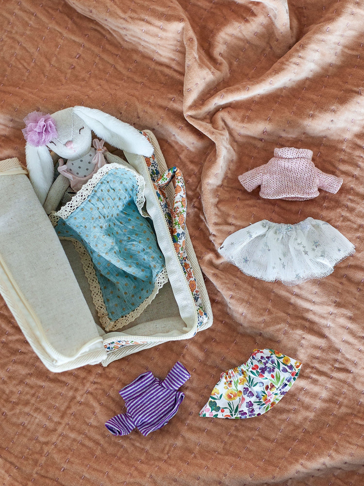 Bloomingville MINI Milly Dukke, Brun, Polyester