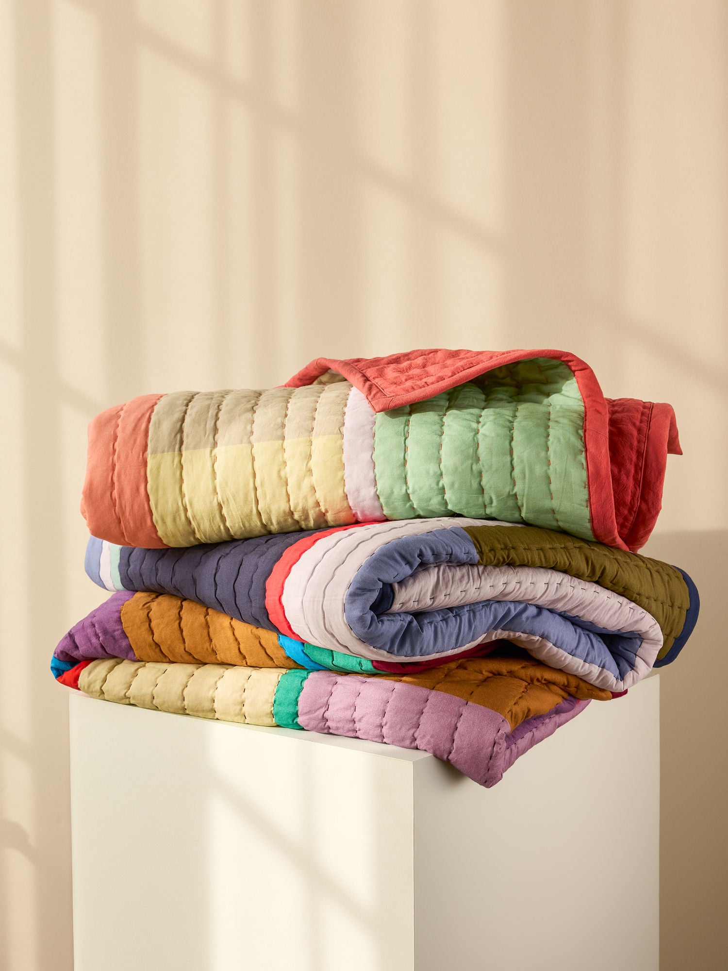 Hübsch Pavilion Plaid Block Blå/ Flerfarvet