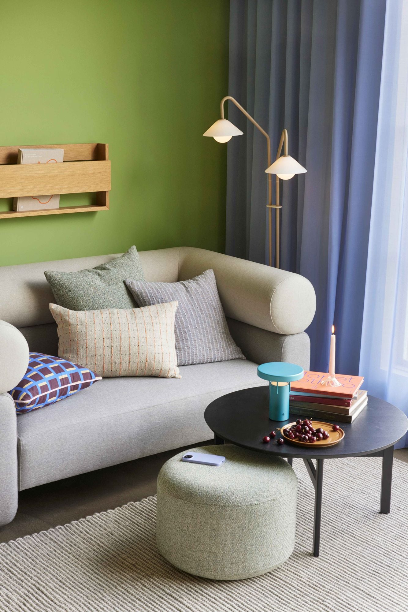 Hübsch Rhythmic Pude Beige/Orange/Sort