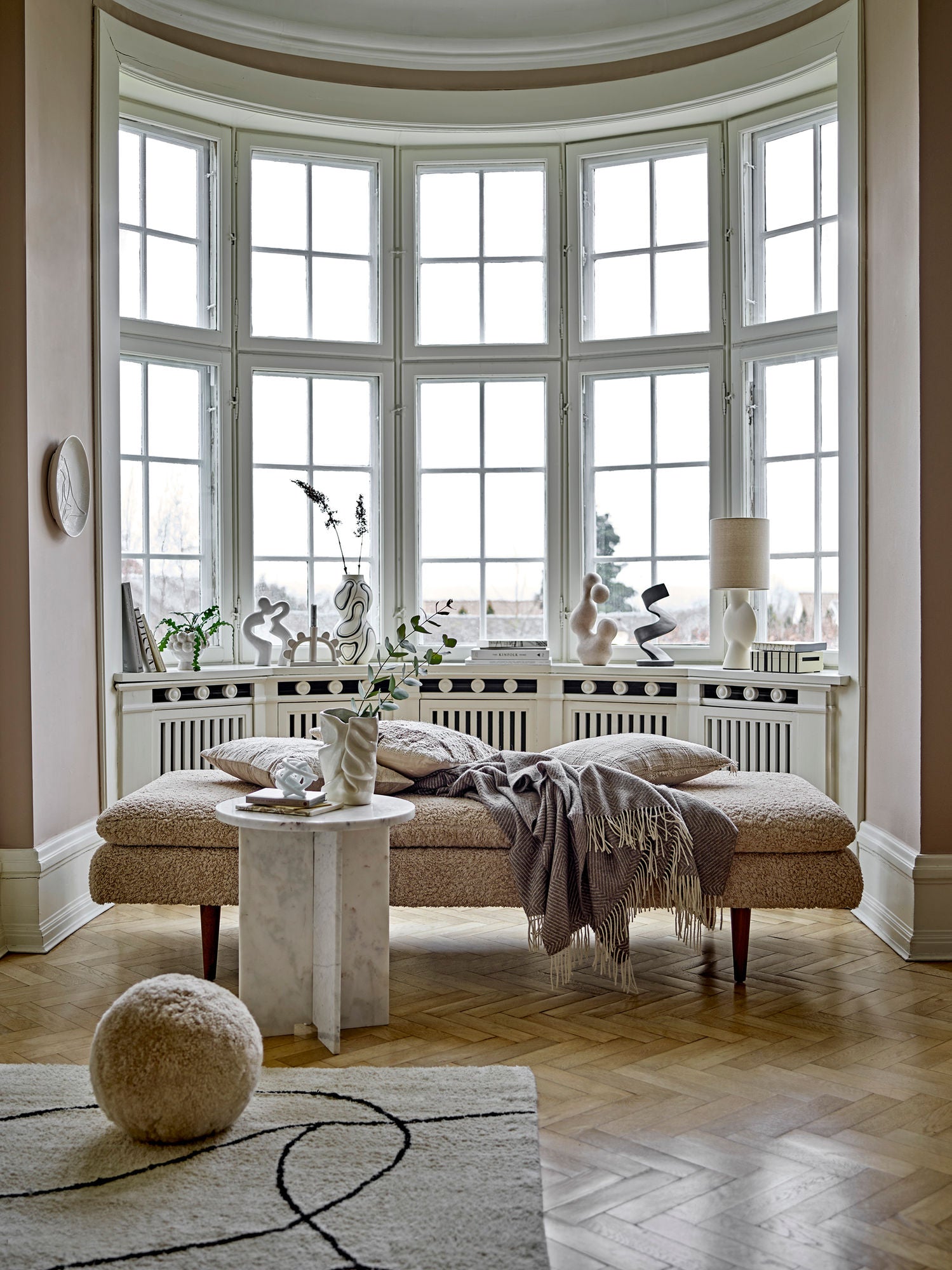 Bloomingville Hoshi Plaid, Brun, Merinould