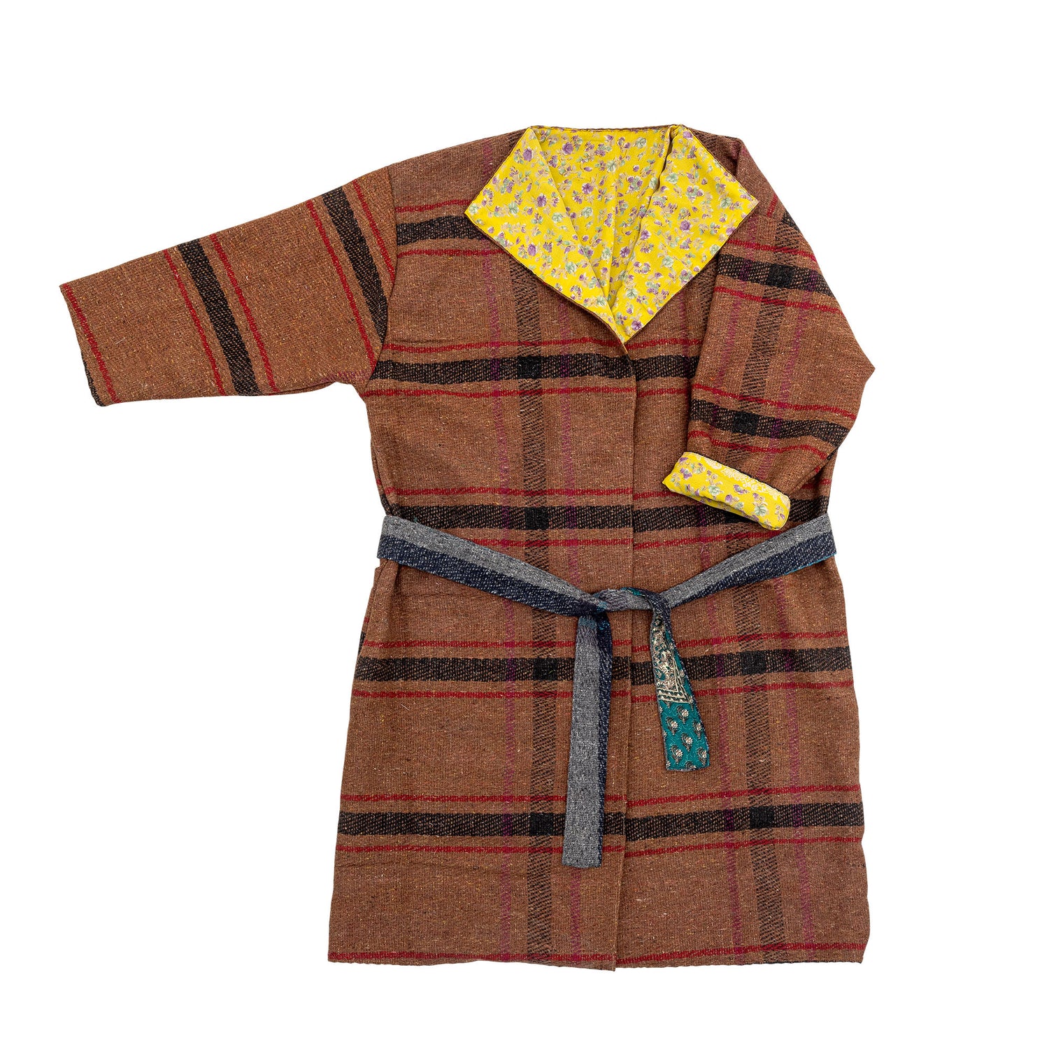 Creative Collection Rieti Kimono, Brun, Upcycled