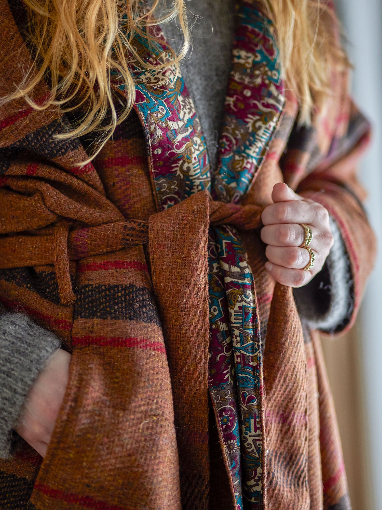 Creative Collection Rieti Kimono, Brun, Upcycled