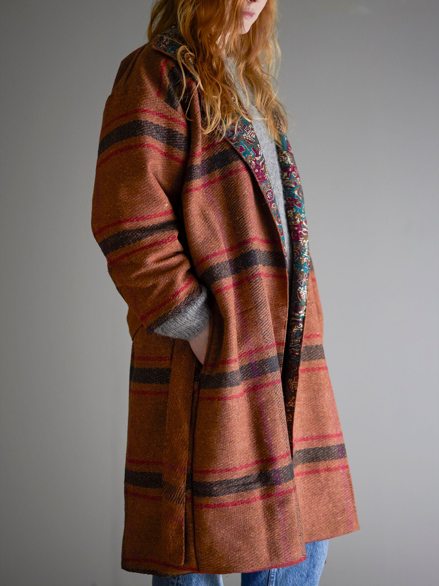Creative Collection Rieti Kimono, Brun, Upcycled