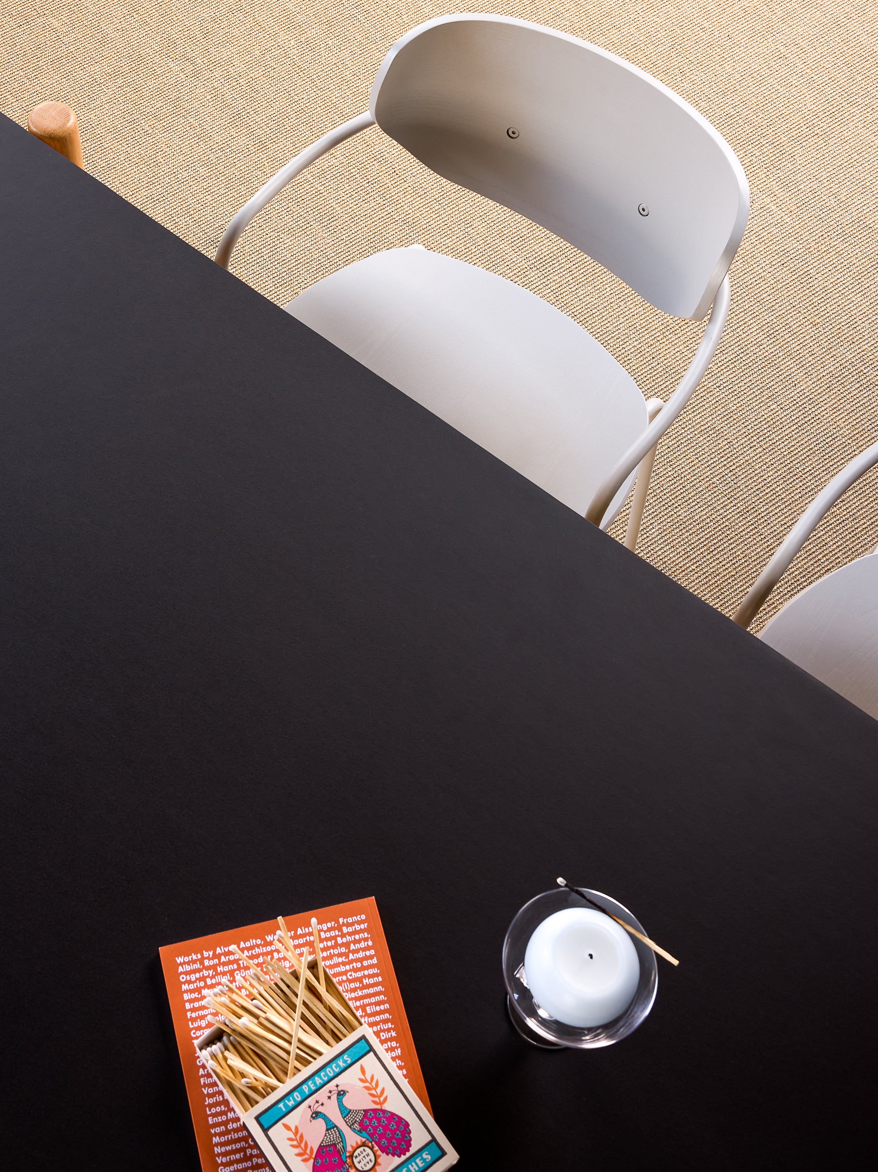 Oblique Spisebord Rektangulær Sort - 190x107xh75cm