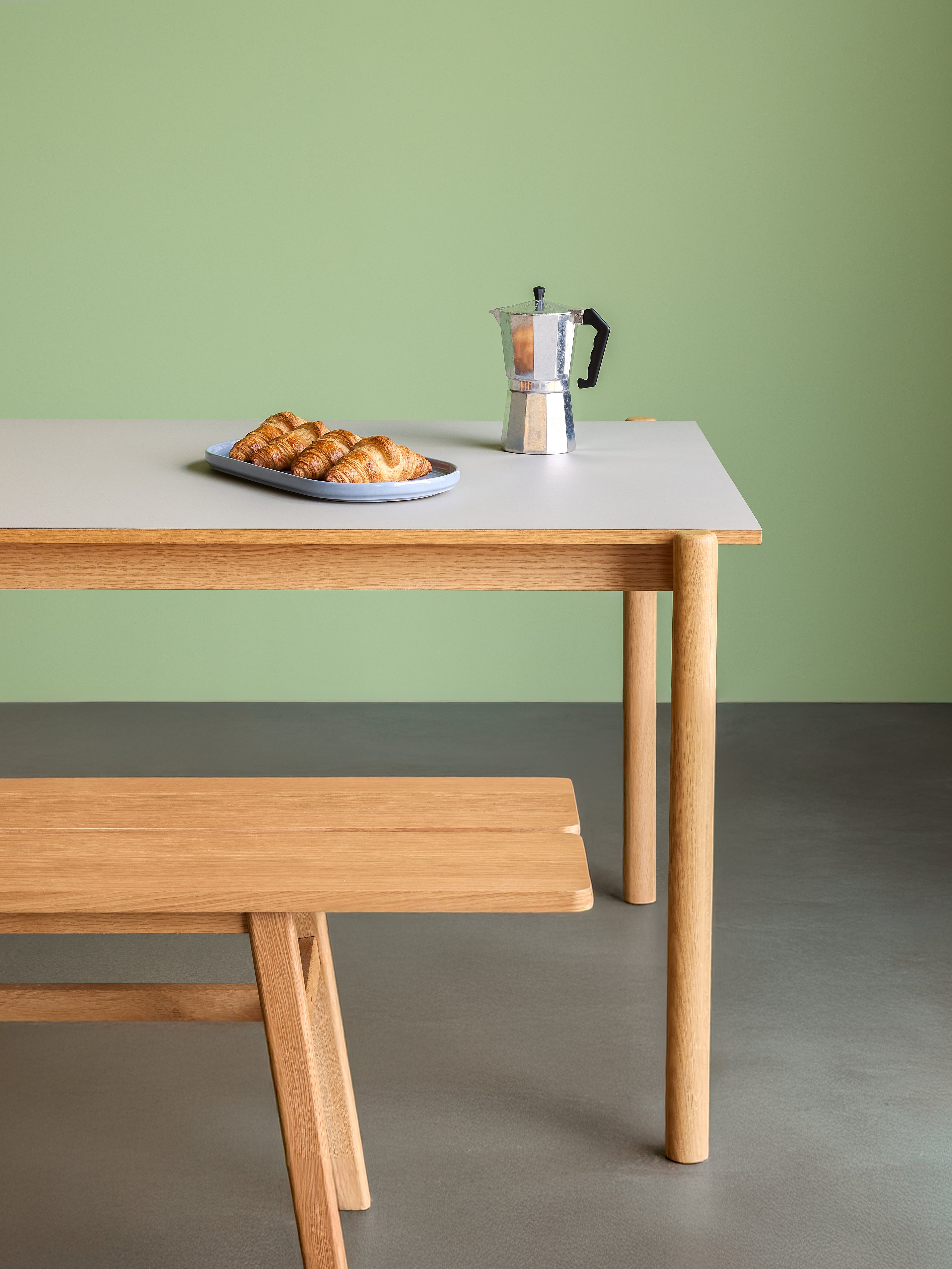 Oblique Spisebord Rektangulær Grå - 190x107xh75cm