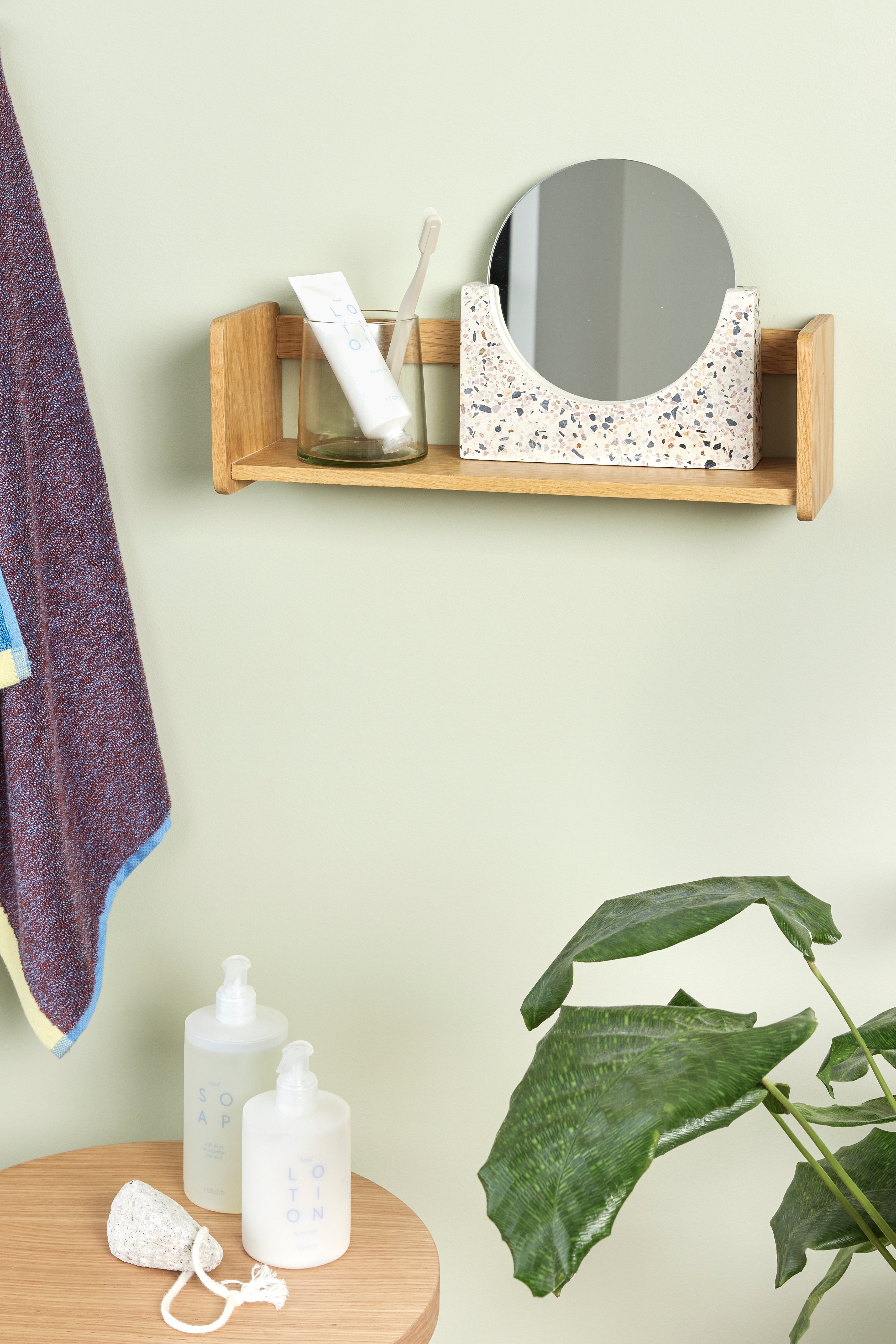 Sort Bordspejl Terrazzo - 20x5xh19cm