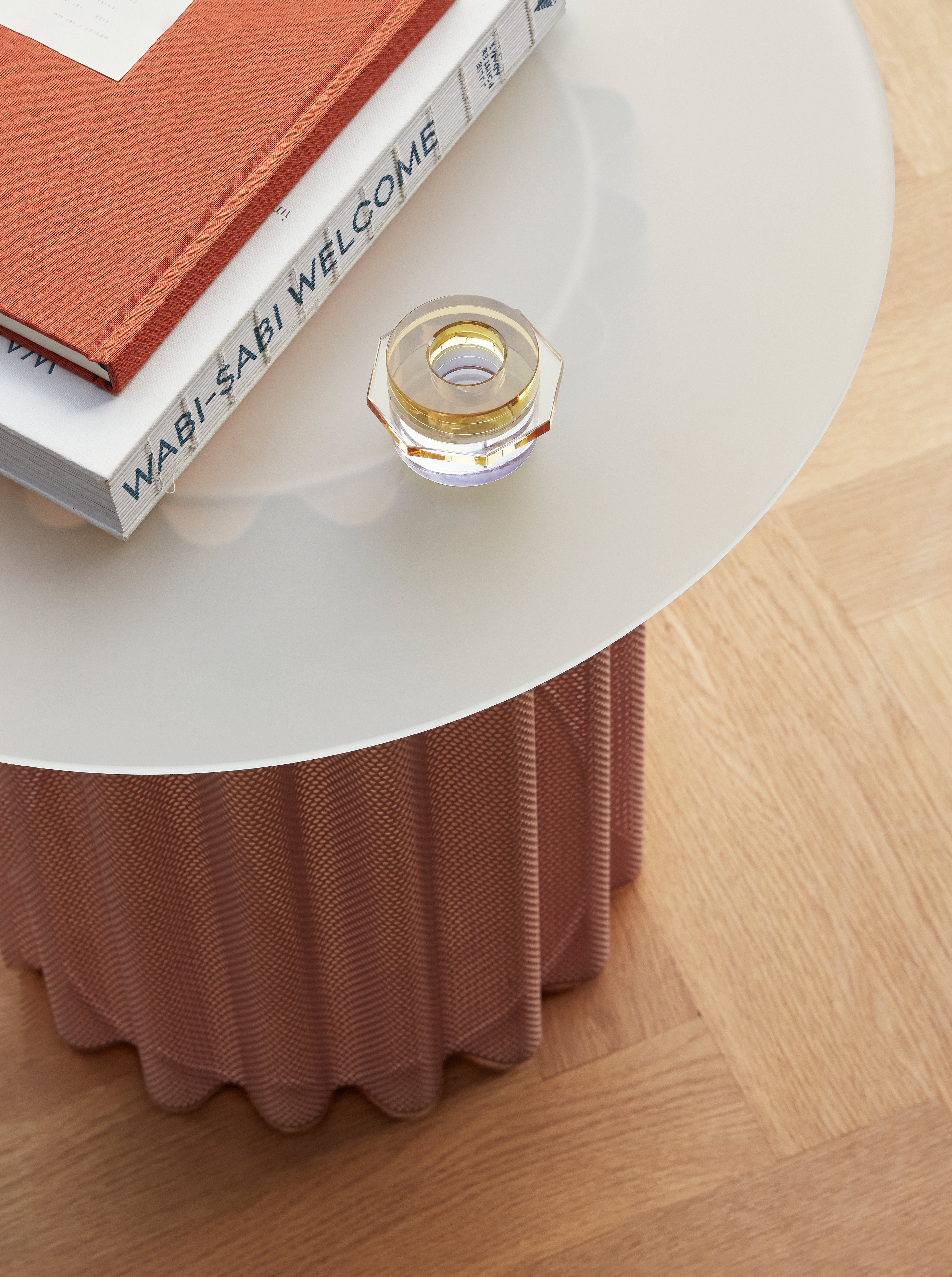 Kiosk Lysestager Gul/Lilla (sæt af 2) - ø6xh4cm