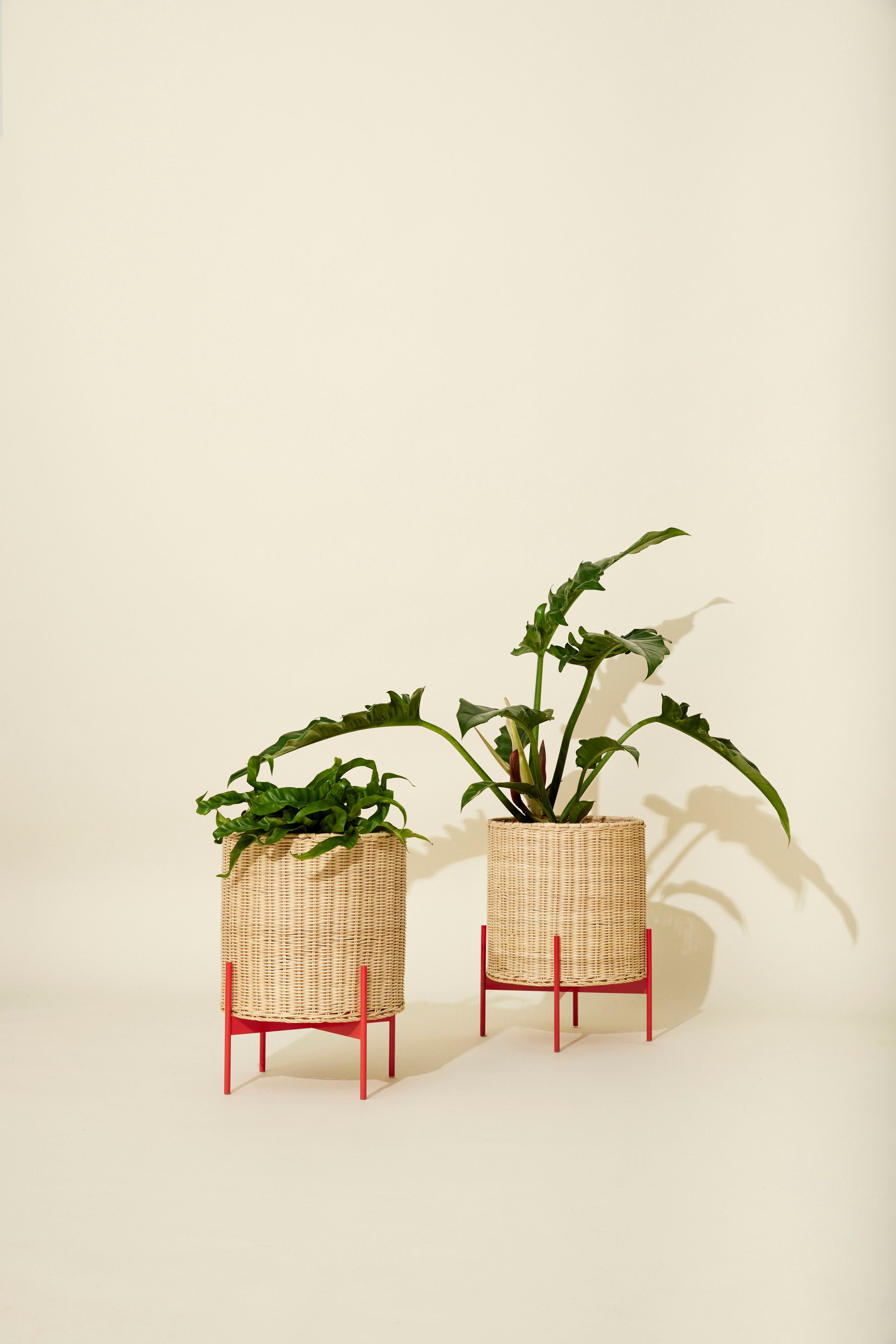 Splint Potte Natur/Rød - ø30xh40cm