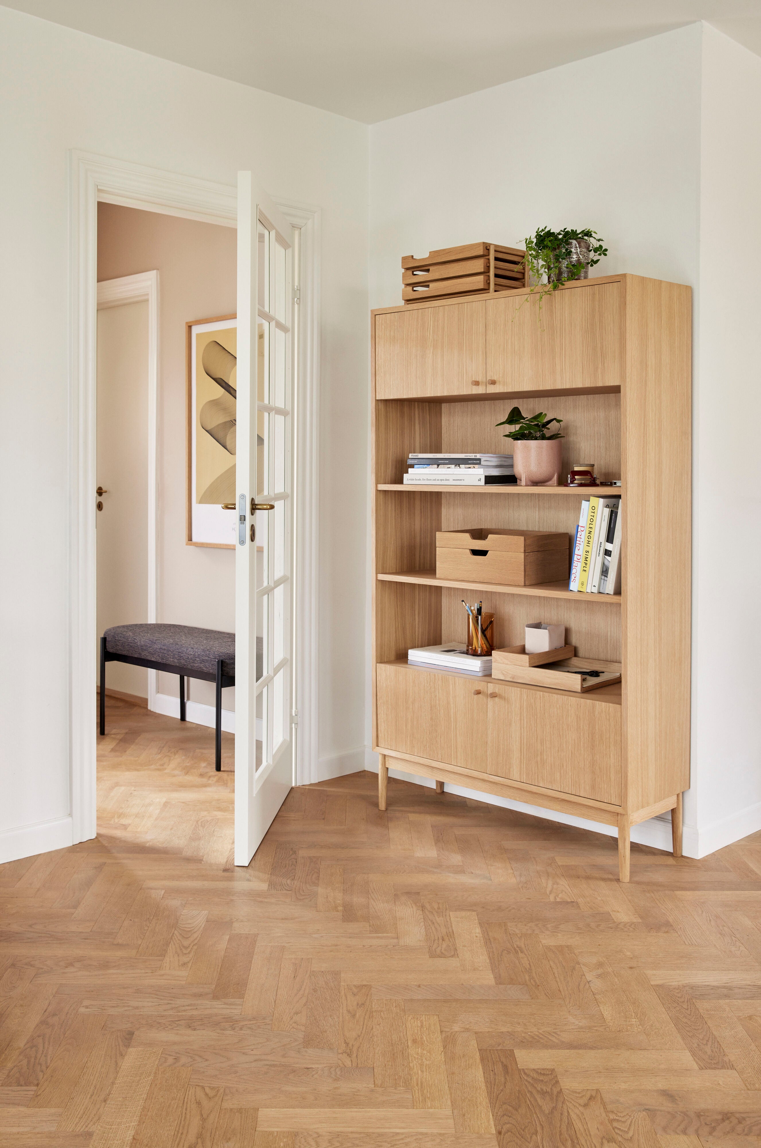 Note Opbevaringskasse  Natur (sæt af 2) - 35x24xh5, 35x24xh10cm