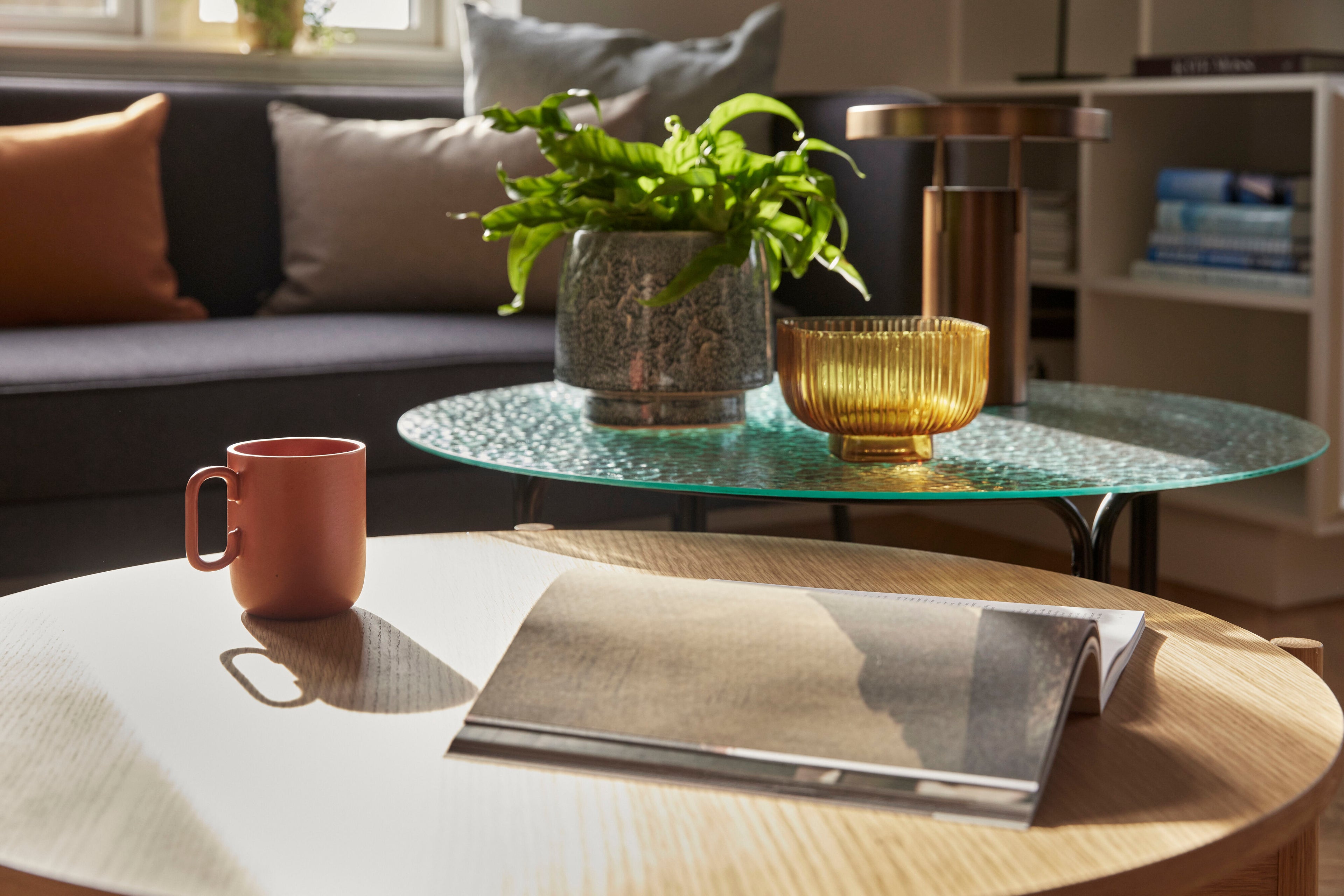 Heritage Sofabord Natur - ø86xh40cm