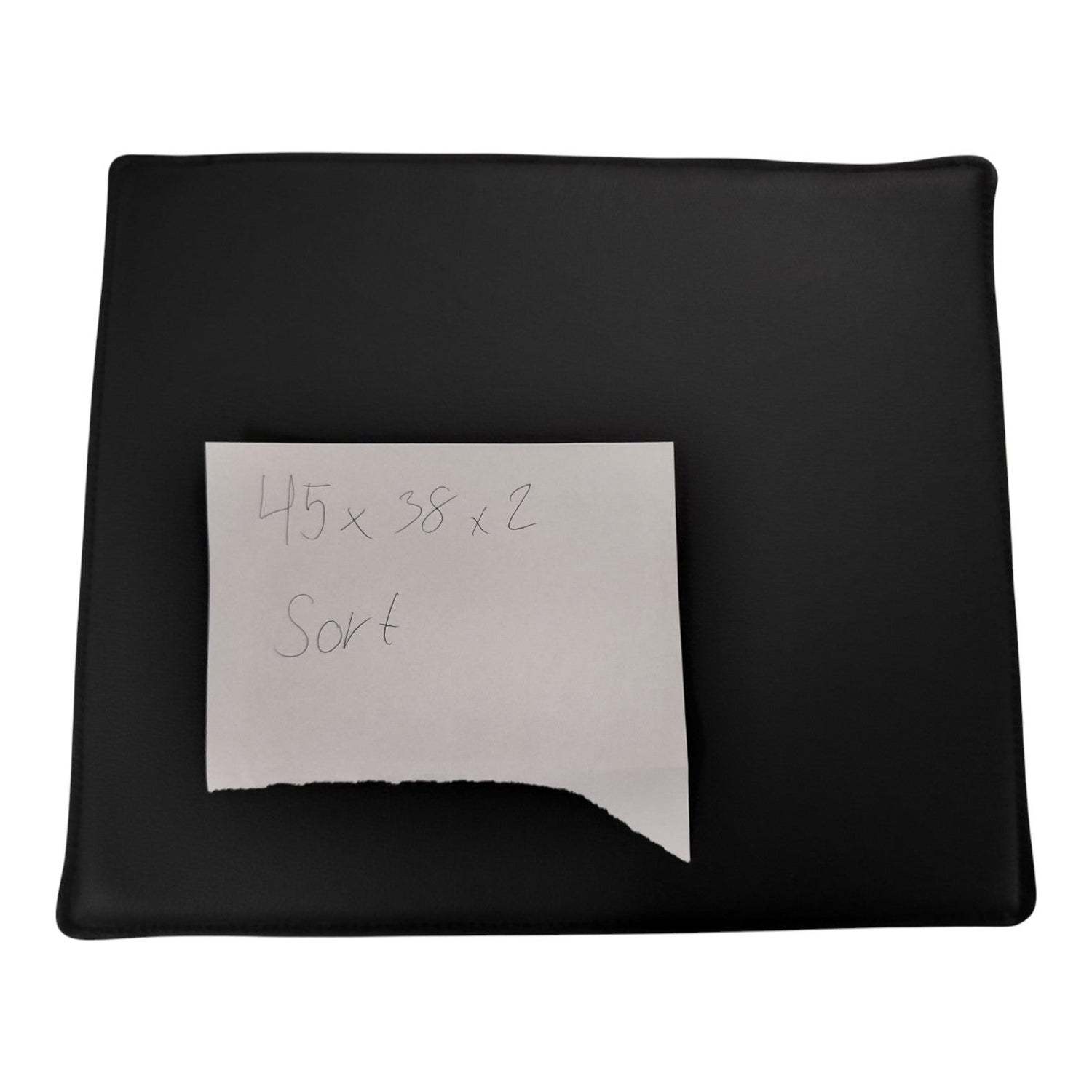 45x38 cm sort læderhynde