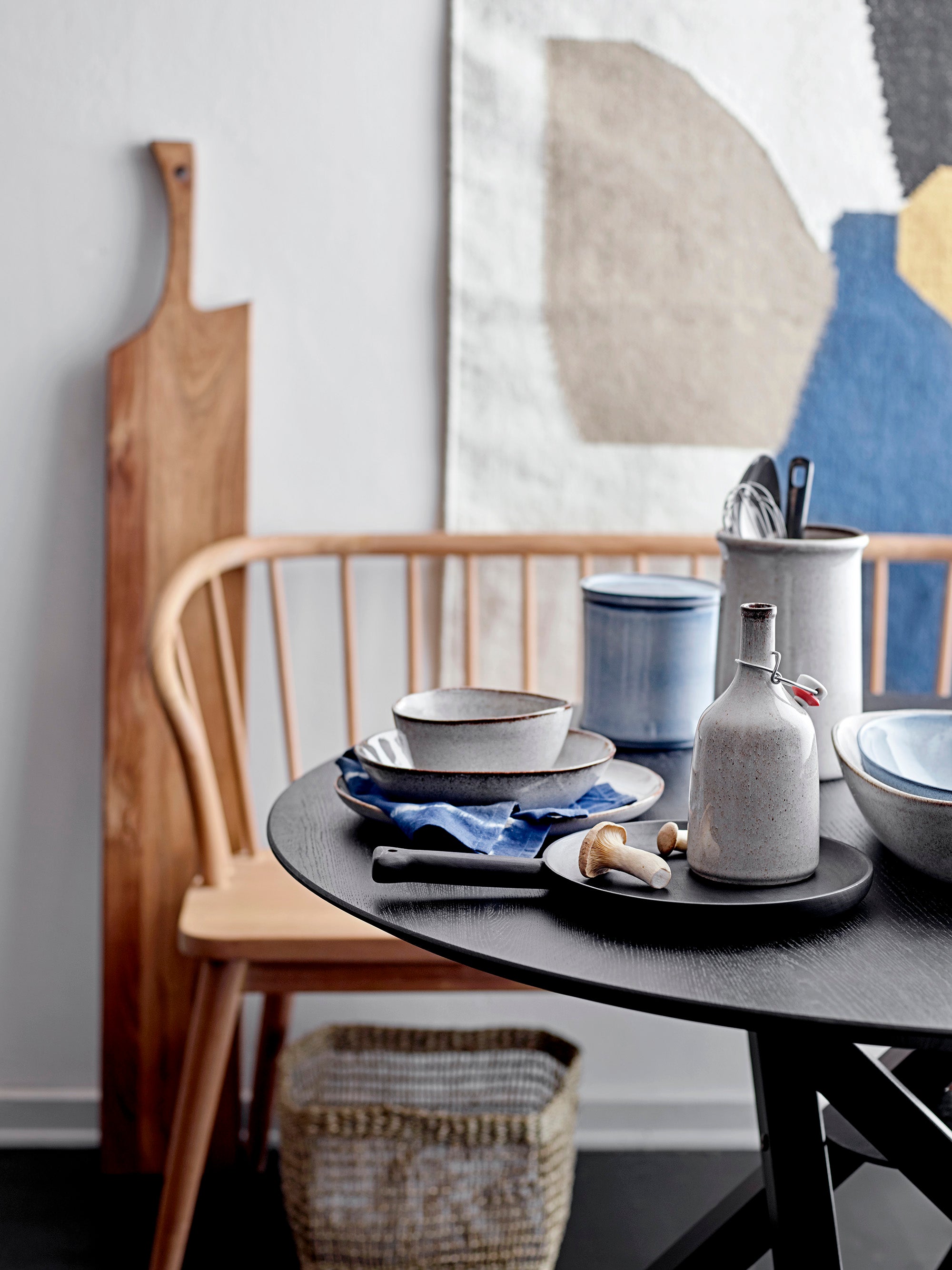 Sandrine Skål, Blå, Stentøj - BLOOMINGVILLE - DesignGaragen.dk
