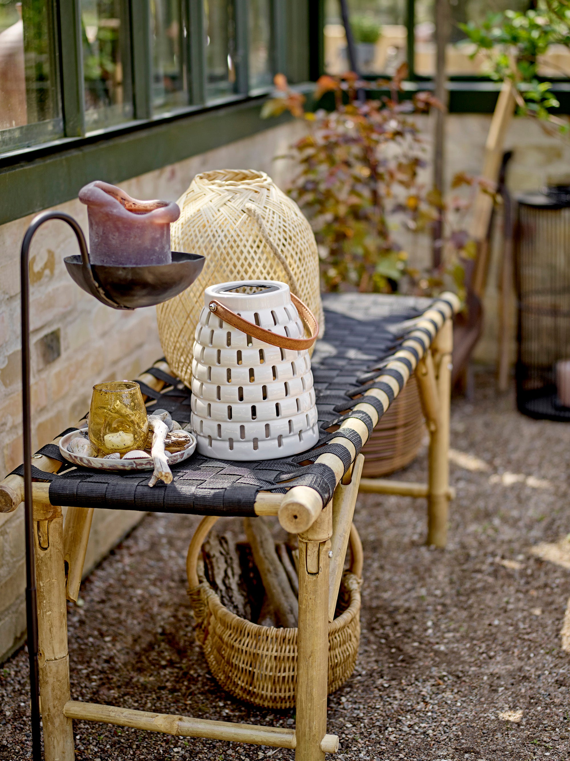 Henrike Fyrfadsstage, Brun, Glas - BLOOMINGVILLE - DesignGaragen.dk
