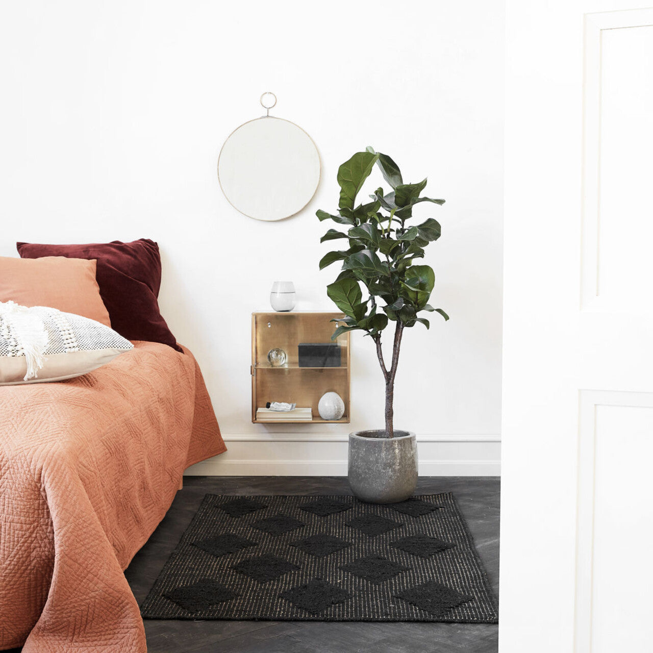 House Doctor Cubie Tæppe 85x130 cm, Sort