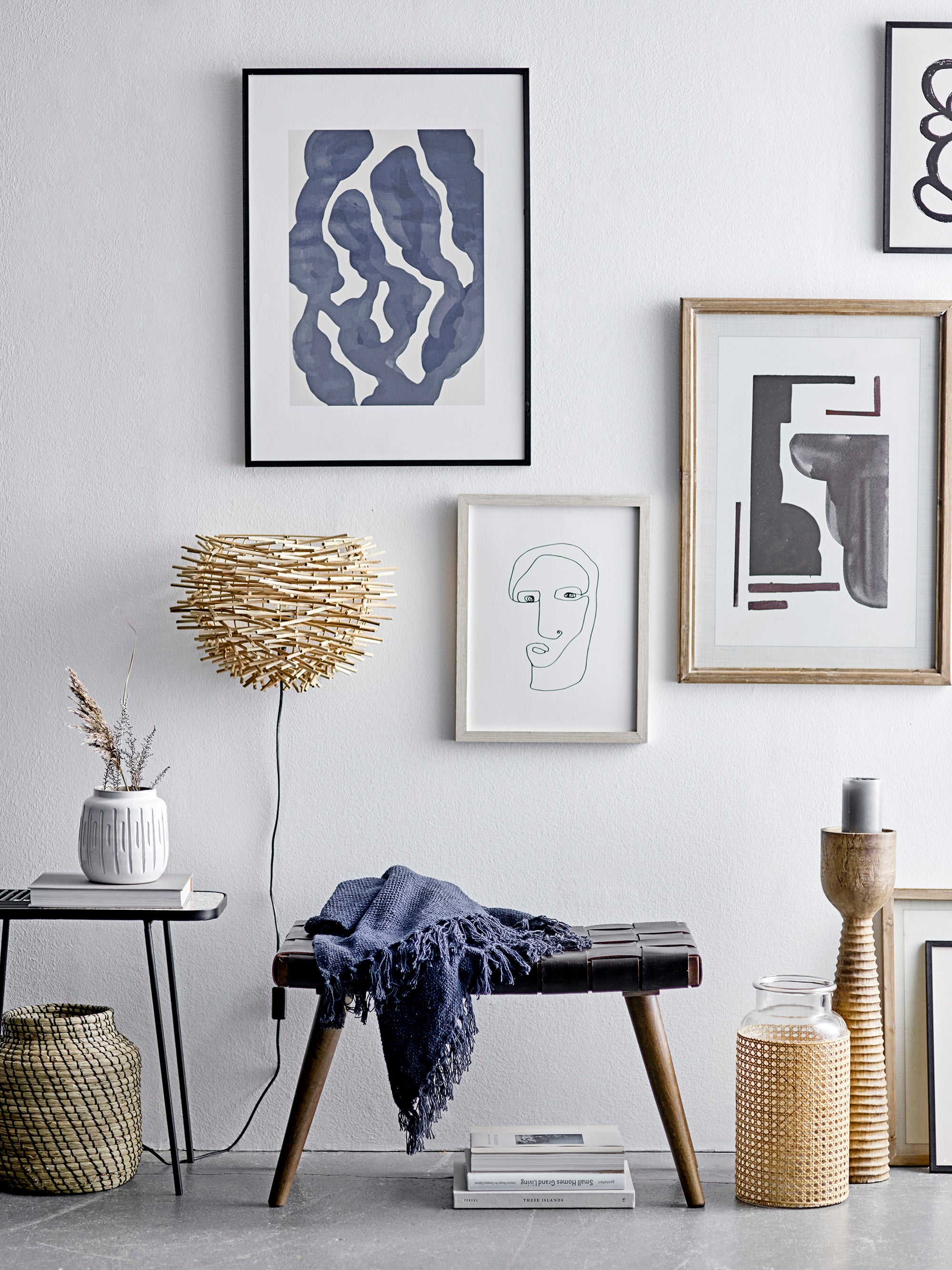 Linda Plaid, Blå, Genanvendt Bomuld