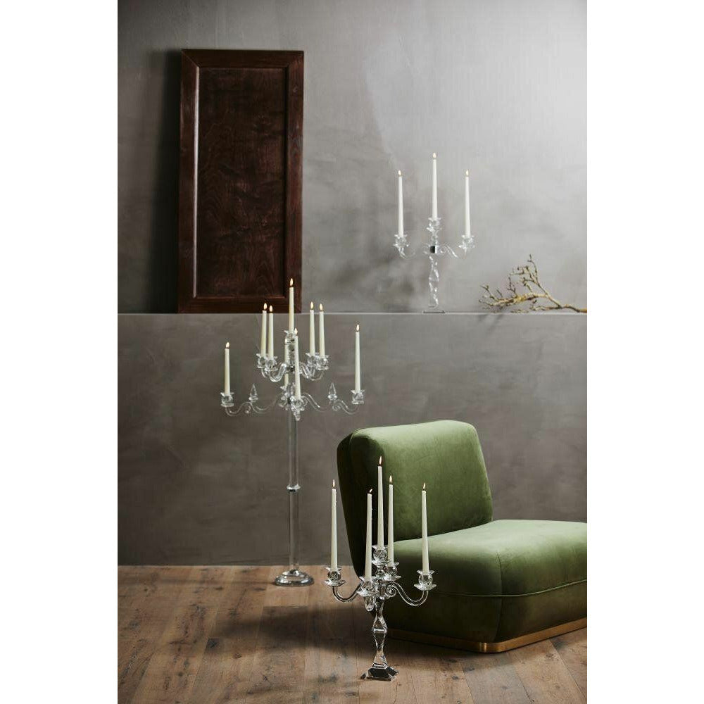 Nordal FARA lysestage i krystal - h47 cm - klar glas