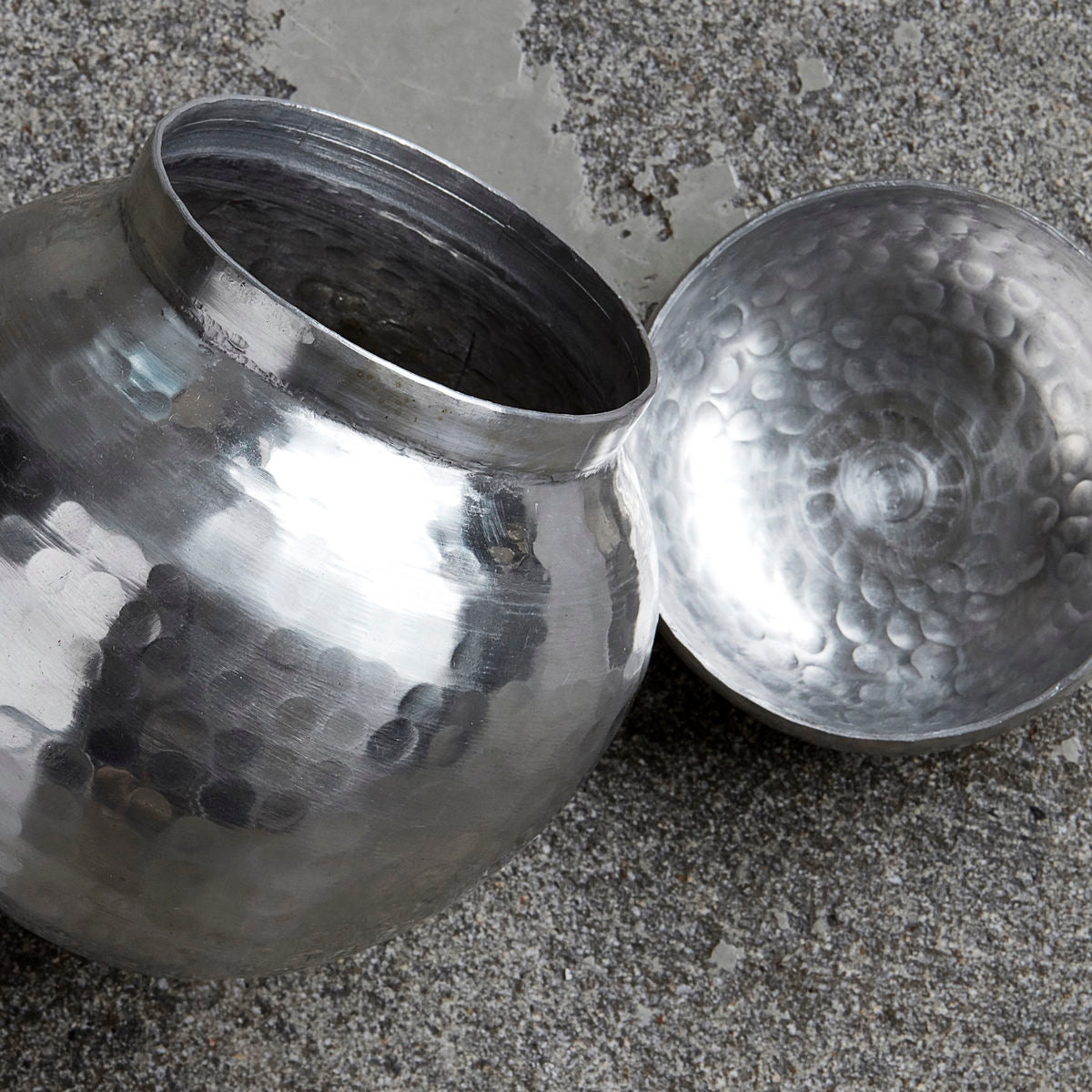 House Doctor - Opbevaring m. låg, Galior, Sølv finish - dia: 11.5 cm