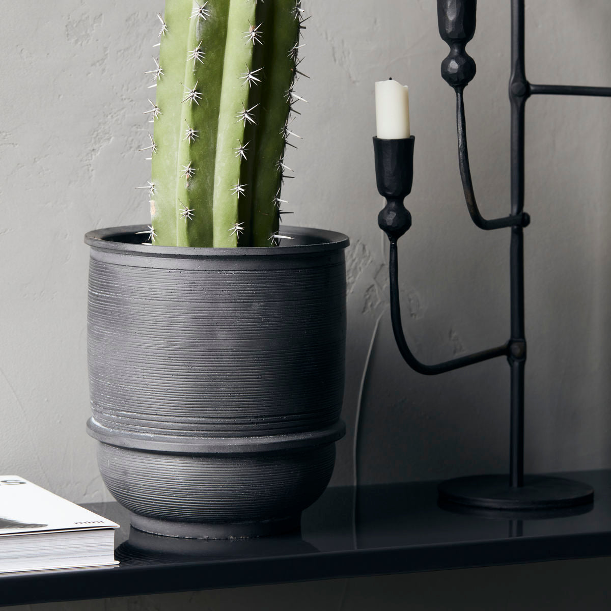 House Doctor - Urtepotte, Ground, Beton - h: 16 cm, dia: 14 cm