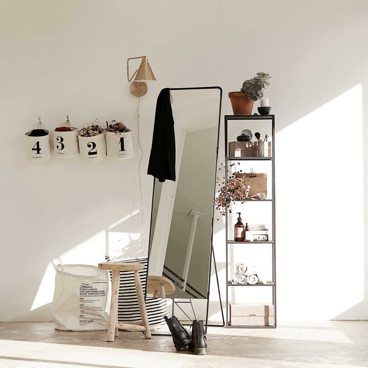 House Doctor - Gulvspejl, Chic, Sort - w: 45 cm, h: 175 cm