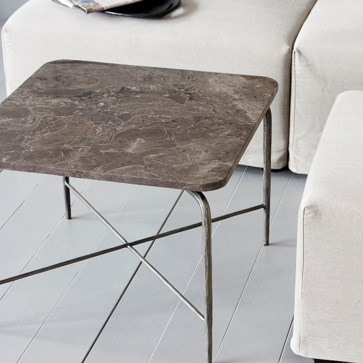 House Doctor-Sofabord, Square, Brun-l: 60 cm, w: 60 cm, h: 45 cm