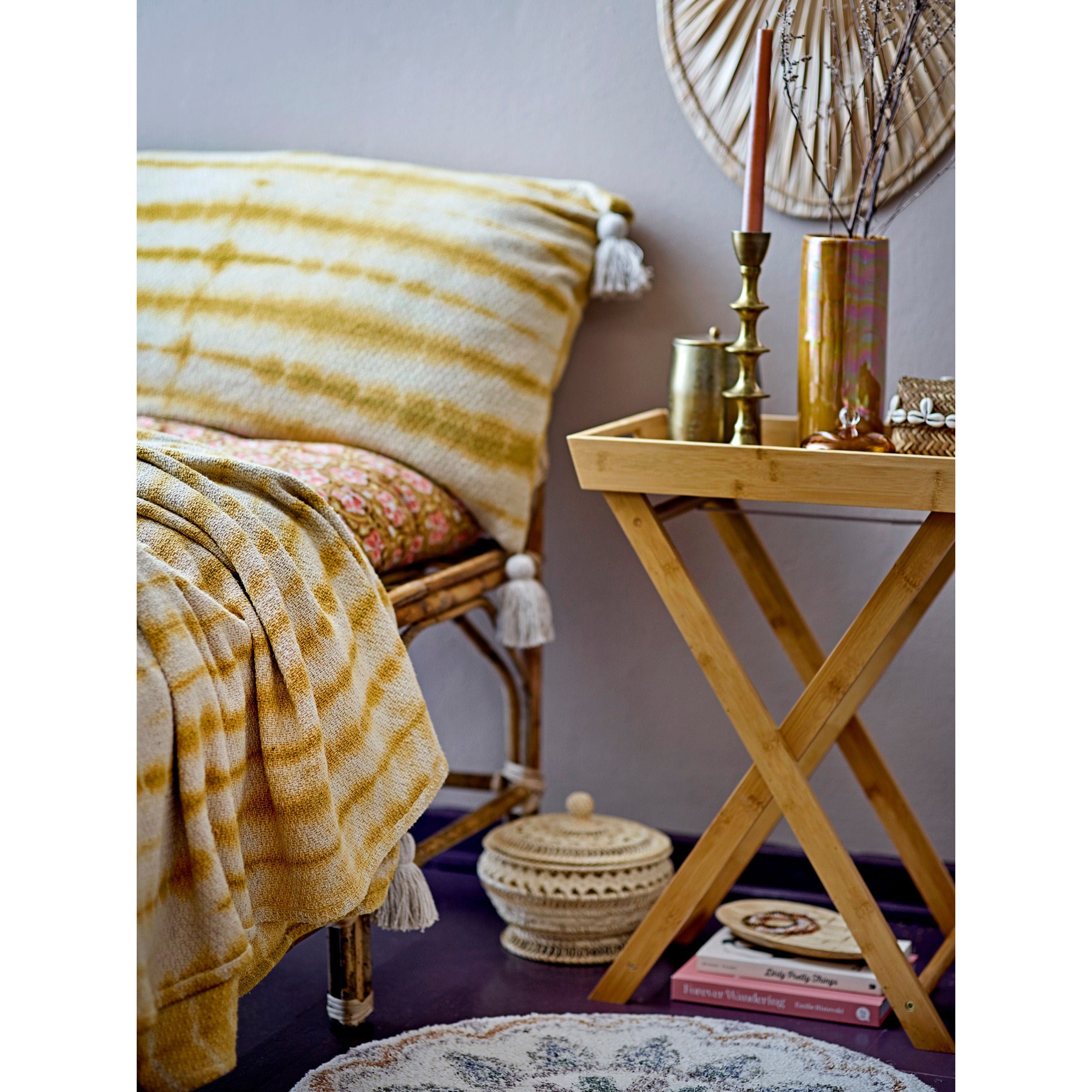 Bloomingville Seval Basket w/Lid, Natur, Bambus