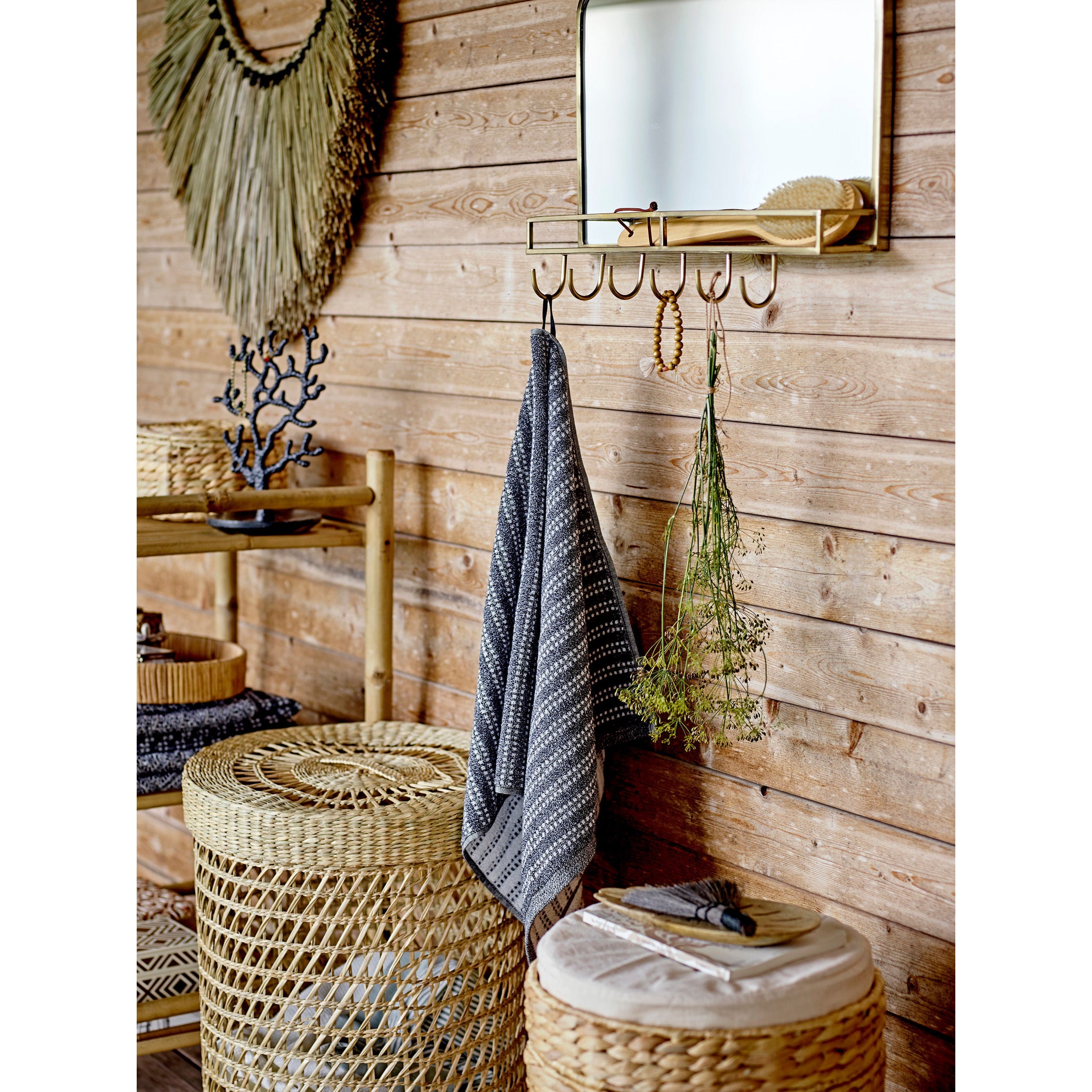 Bloomingville Shona Basket w/Lid, Natur, Vandhyacint