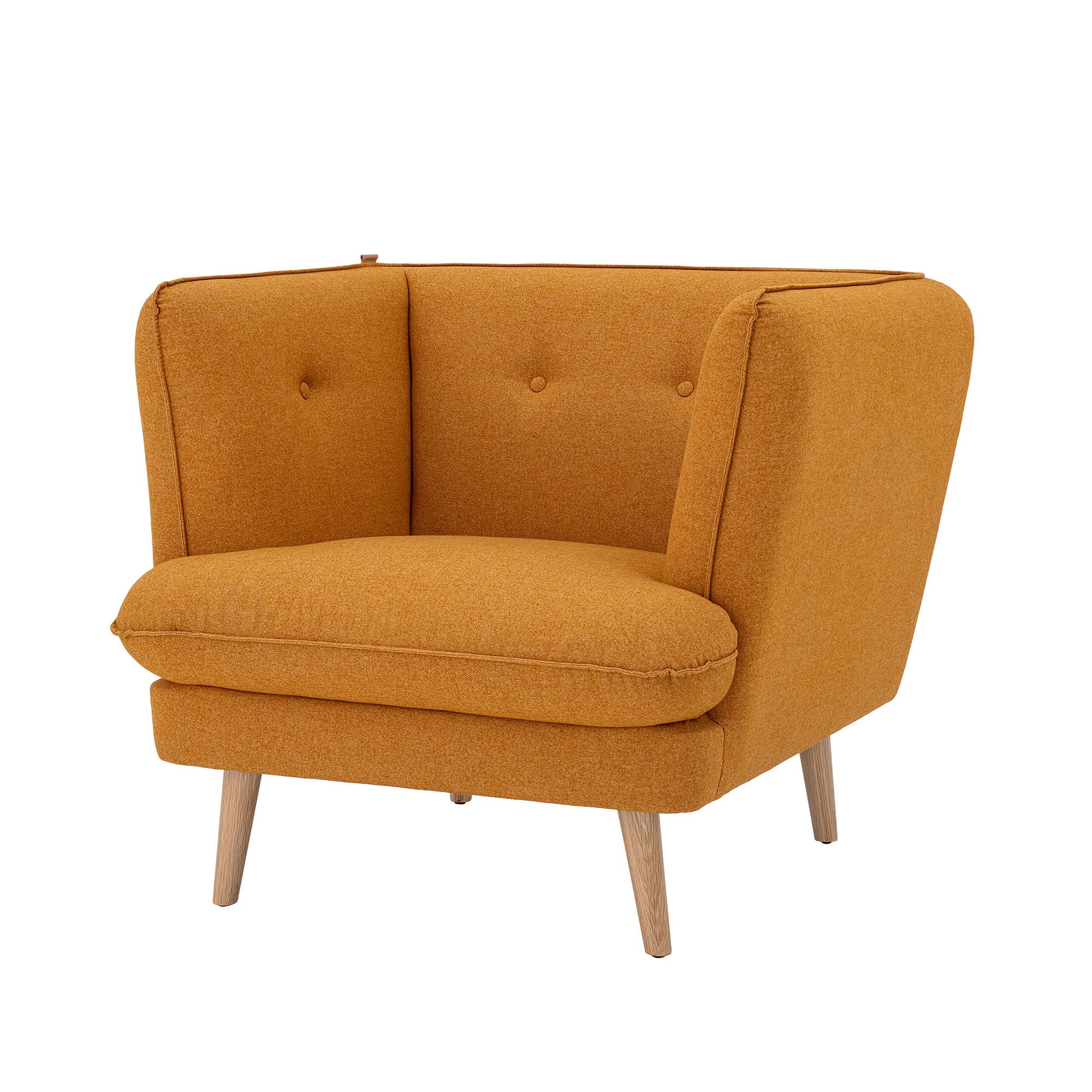Bloomingville Bloomingville Elliot Lounge Stol, Orange, Polyester - DesignGaragen.dk.