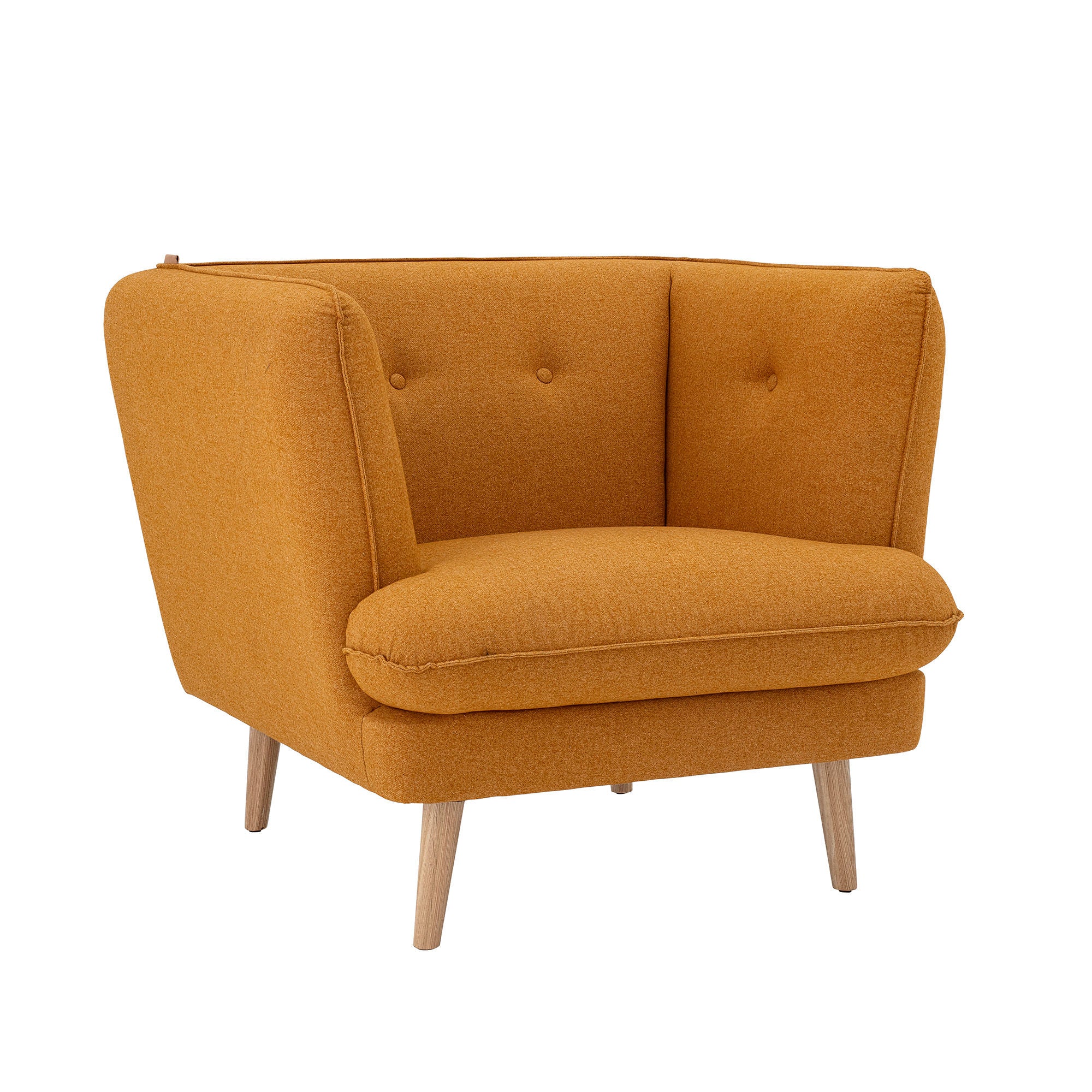 Bloomingville Bloomingville Elliot Lounge Stol, Orange, Polyester - DesignGaragen.dk.