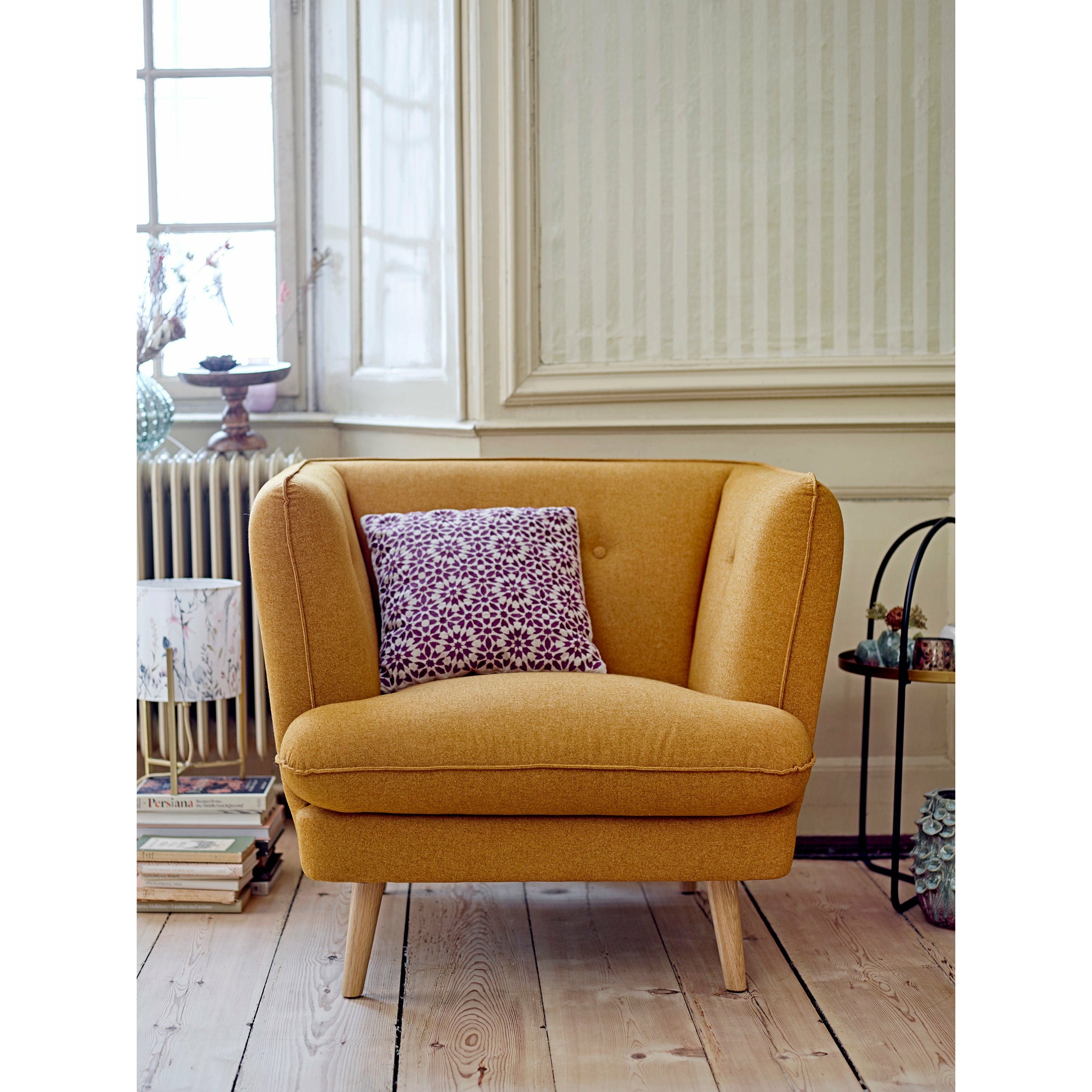 Bloomingville Bloomingville Elliot Lounge Stol, Orange, Polyester - DesignGaragen.dk.