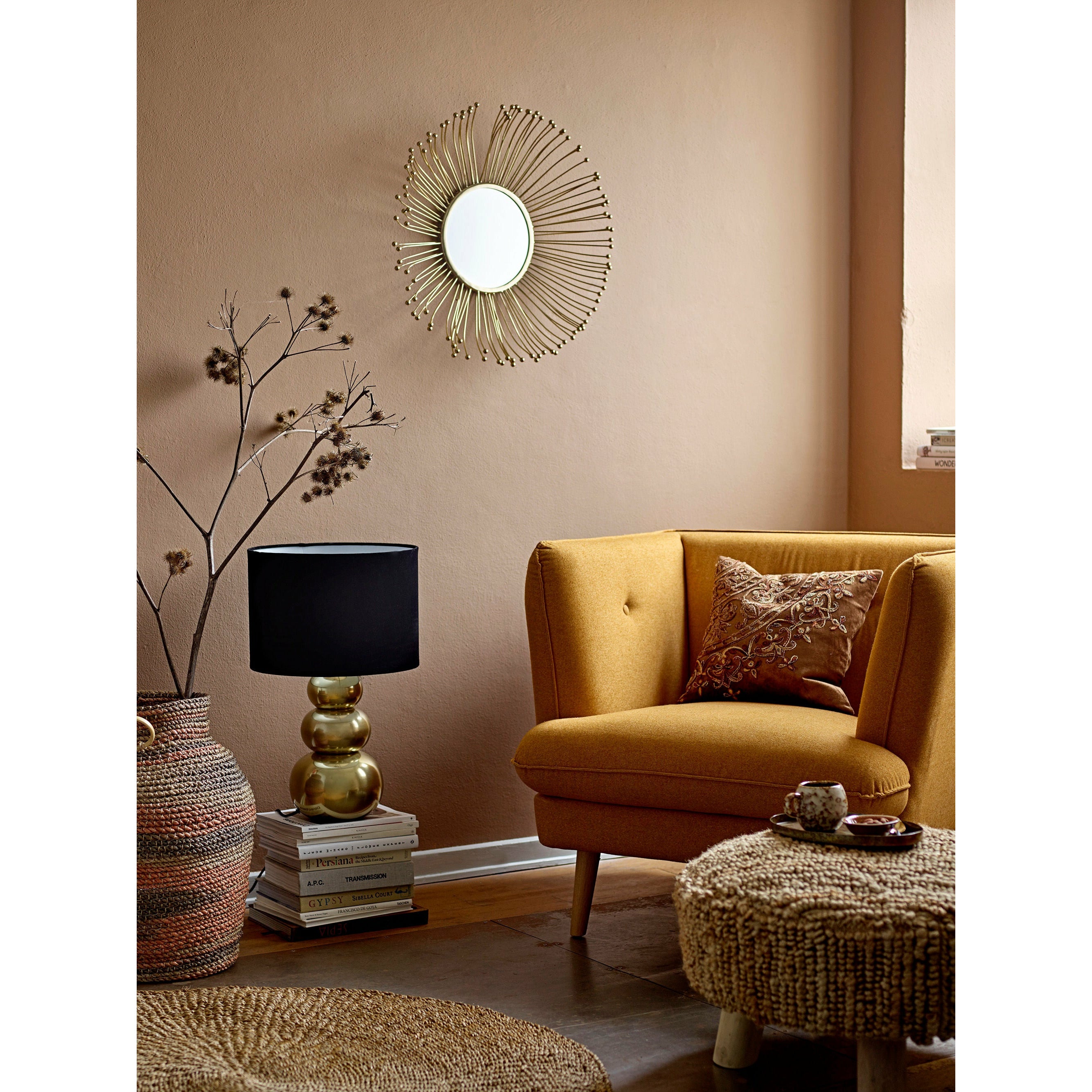 Bloomingville Bloomingville Elliot Lounge Stol, Orange, Polyester - DesignGaragen.dk.