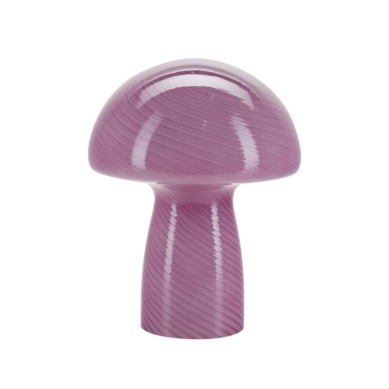 Bahne - Svampelampe / Mushroom bordlampe, pink - H23 cm.