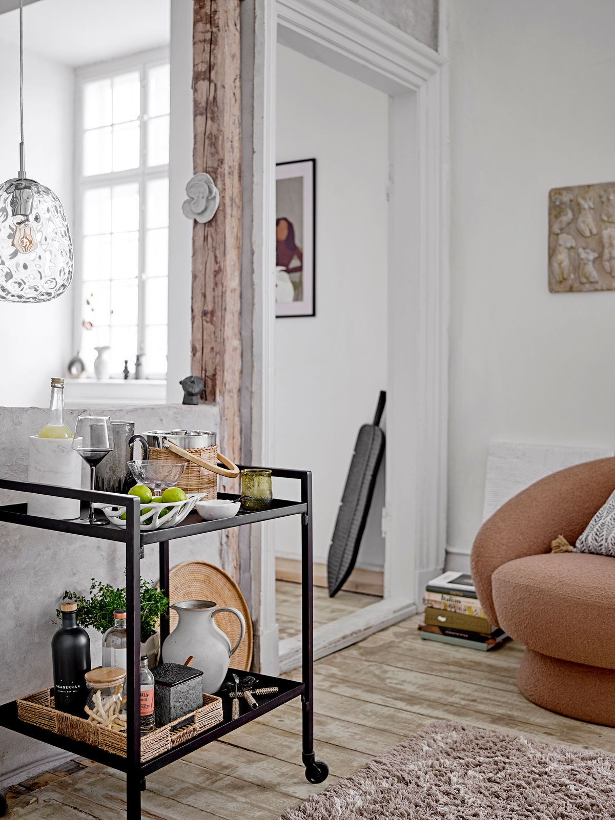 Bloomingville Yvette Vin Glas, Grå, Glas