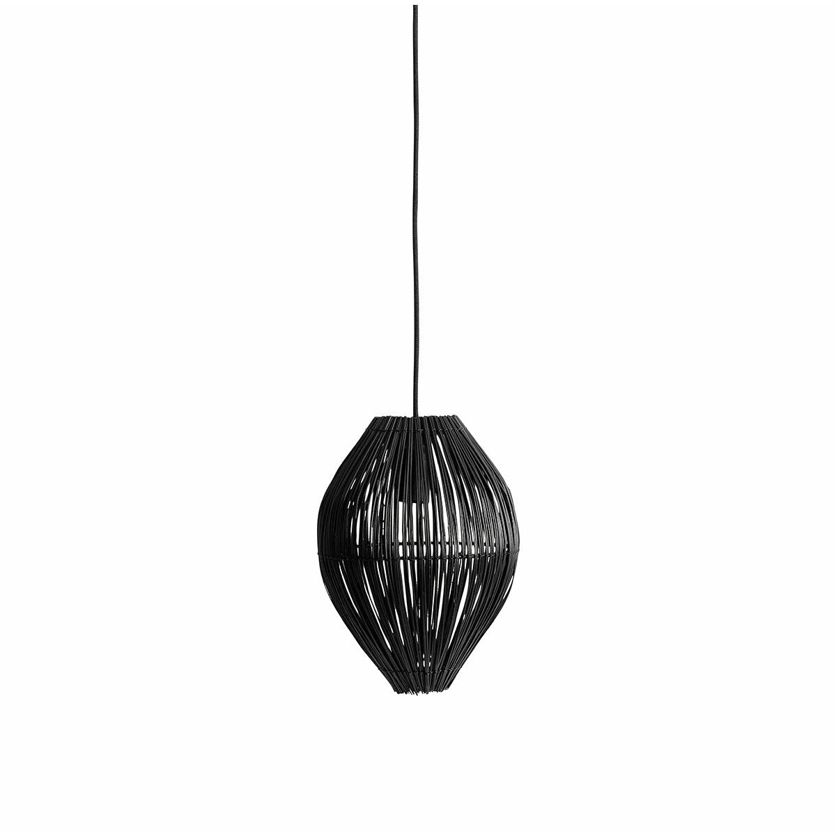 Muubs Lampe Fishtrap S - Sort - Bambus/metal - H: 29,5 Ø: 23 cm - DesignGaragen.dk.