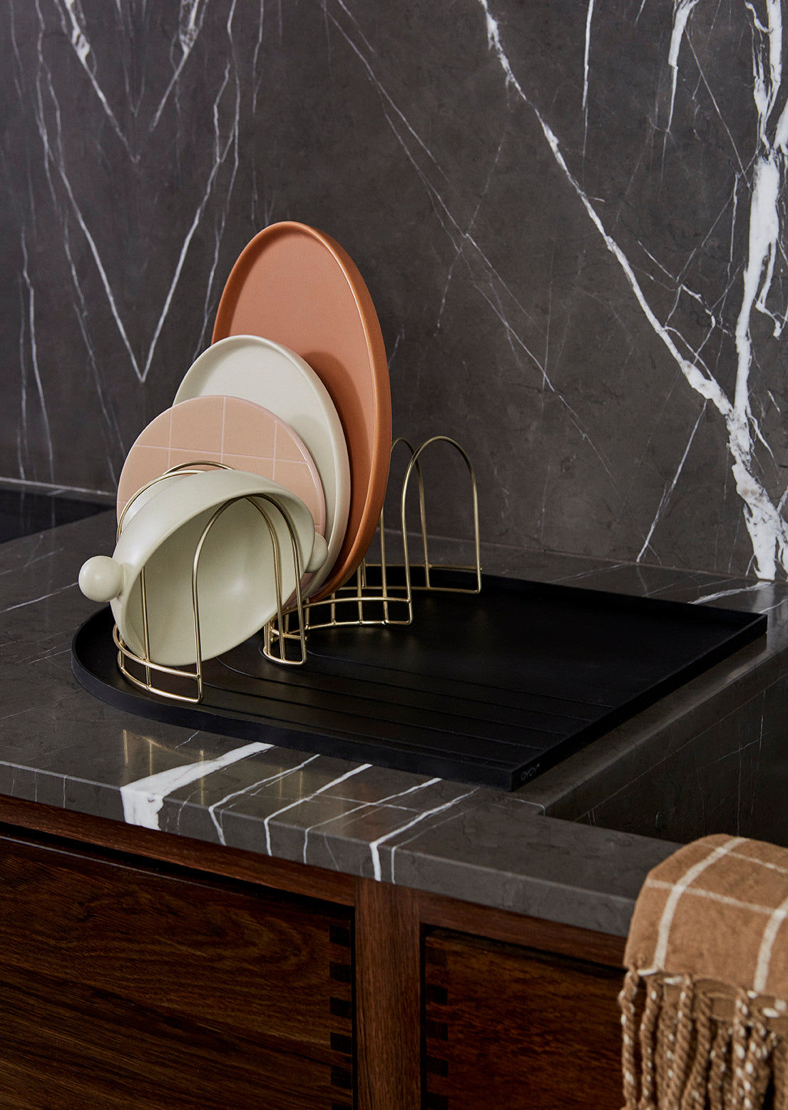 OYOY LIVING Opvaskestativ - Messing