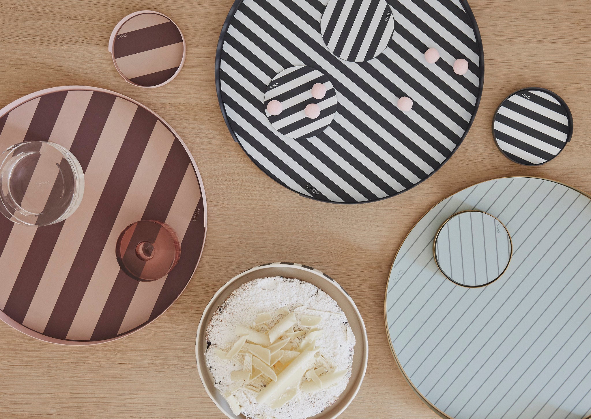 OYOY LIVING Oka Glasbrikker - Messing