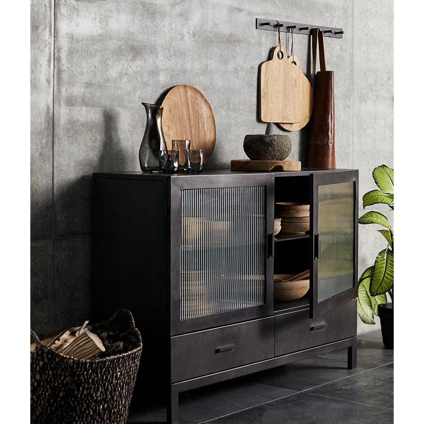 Morter Valley - Grå/Natur - Riverstone - H: 11 Ø: 18 cm - Muubs - DesignGaragen.dk