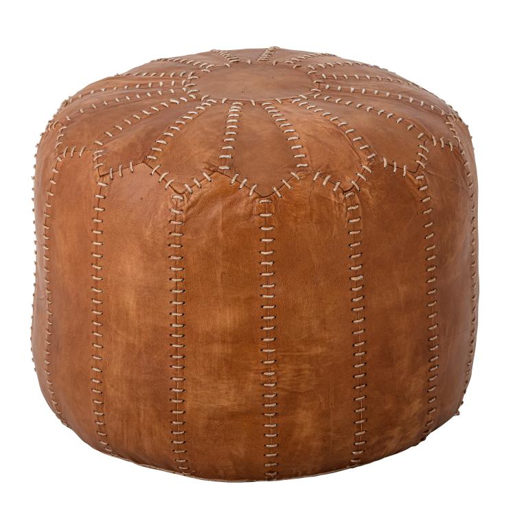 Bloomingville - Coby puf, fodskammel, sædehynde, gedeskind B60xH35 cm