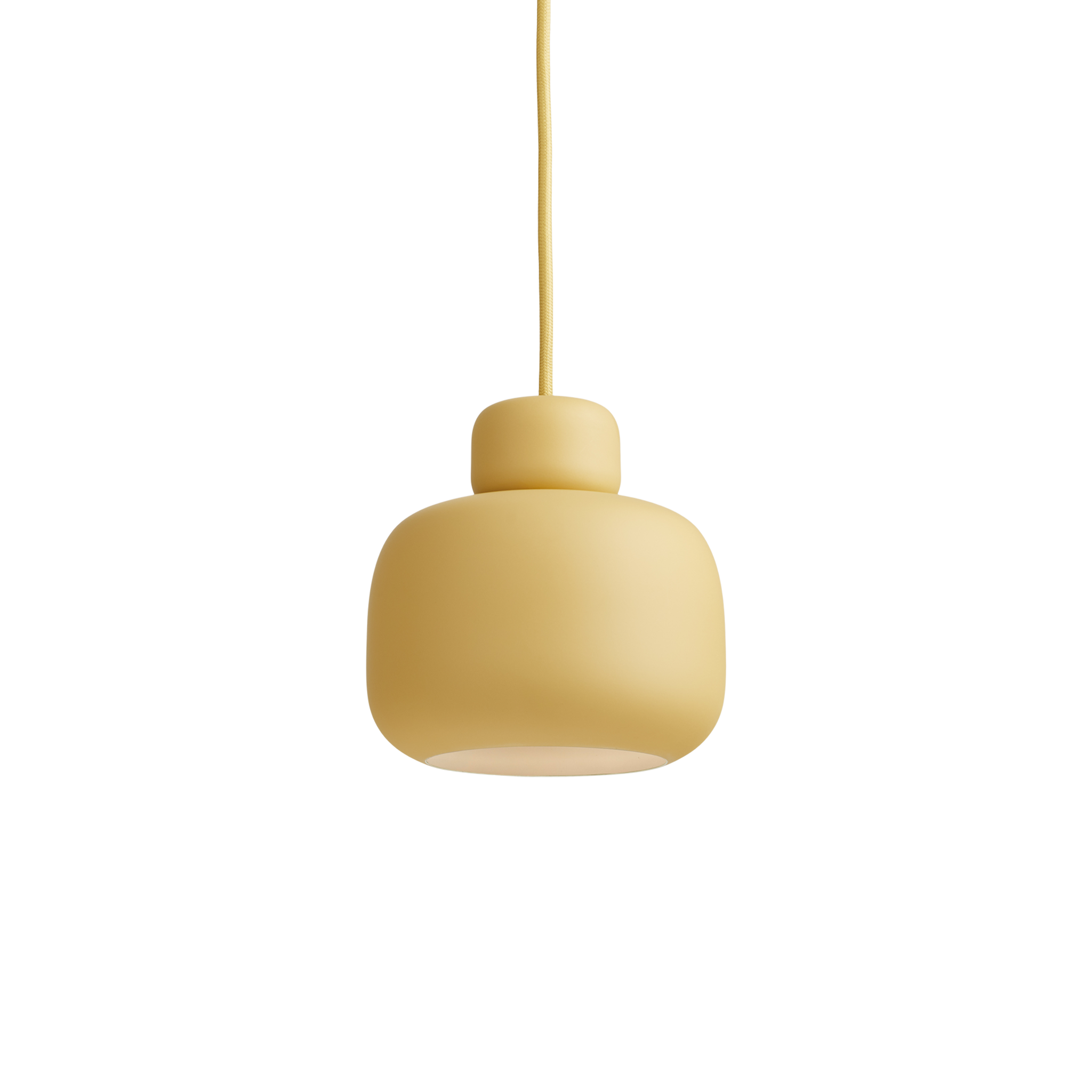 WOUD -  Stone pendant (Small) - Mustard