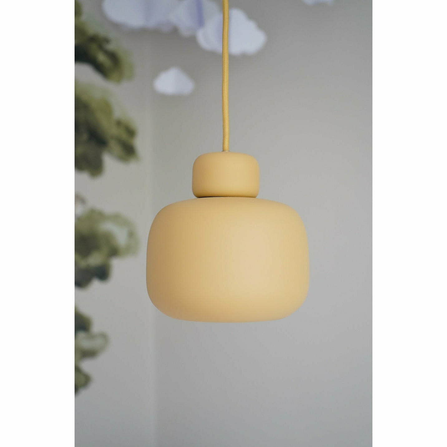 WOUD -  Stone pendant (Small) - Mustard