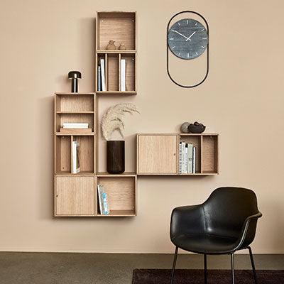 Andersen Furniture - A-Wall clock - black with black metal ring - Andersen Furniture - DesignGaragen.dk