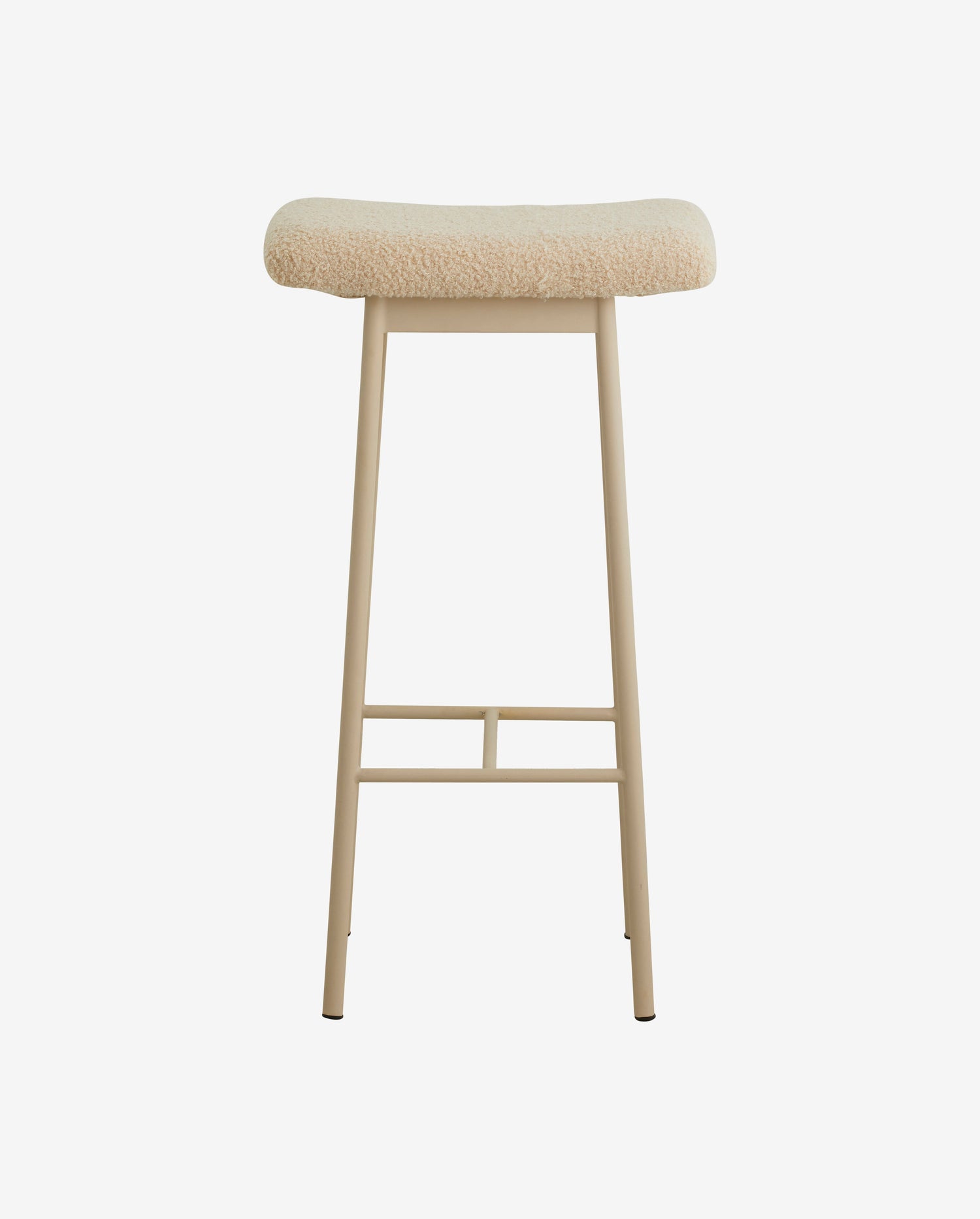 ZALA barstol med imiteret lammeskind - beige