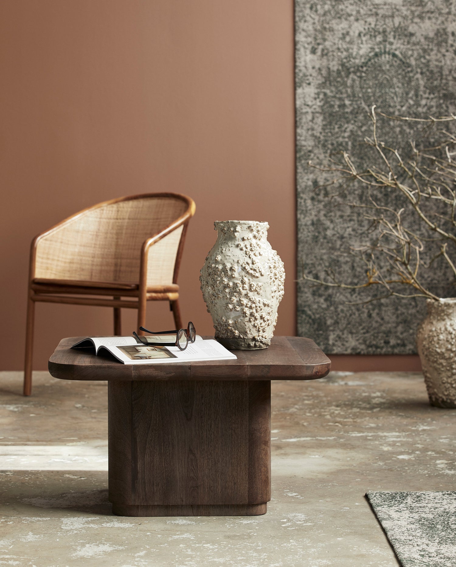 TOKE coffee table - dark brown