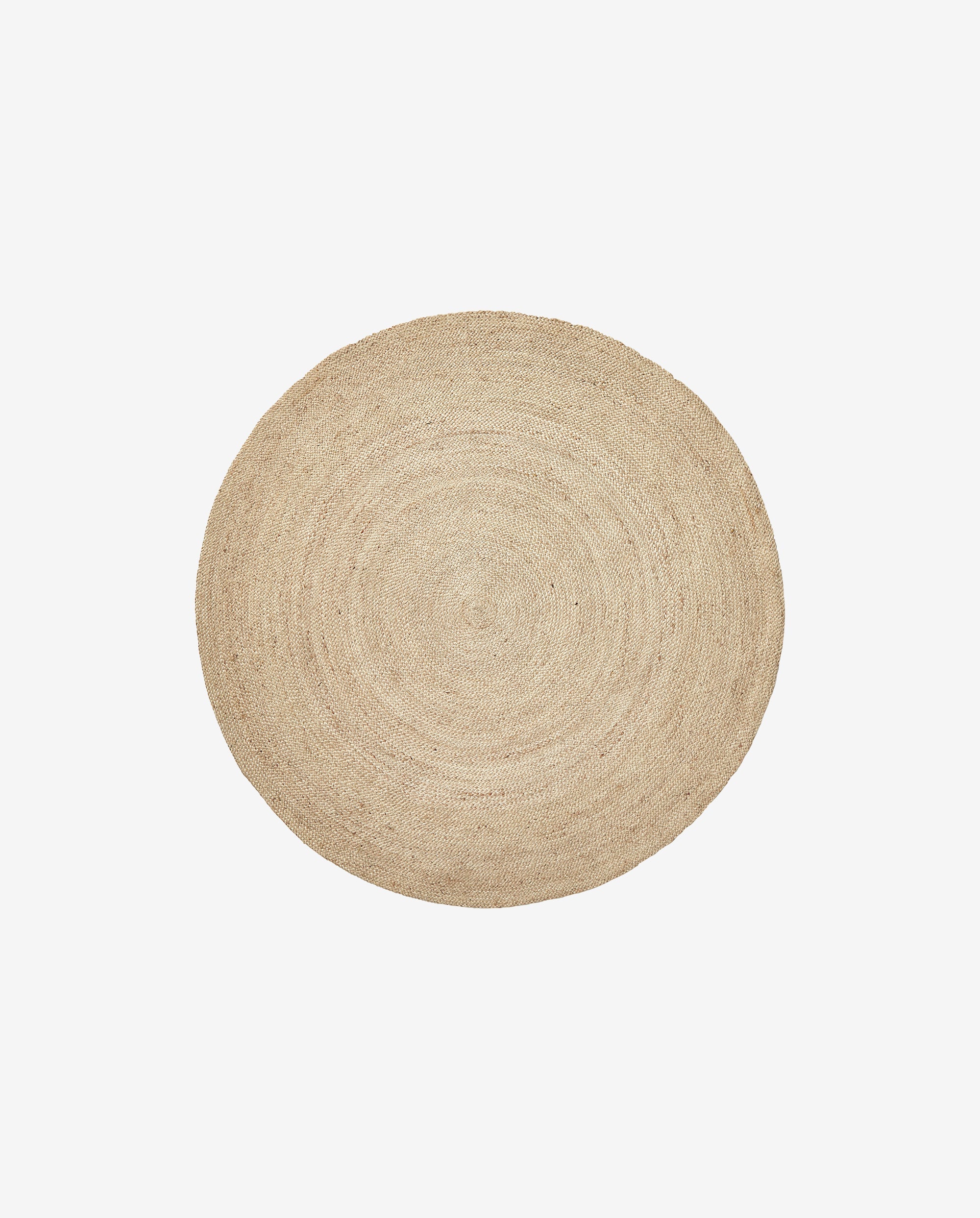 Rundt tæppe i jute - ø150 cm - natur
